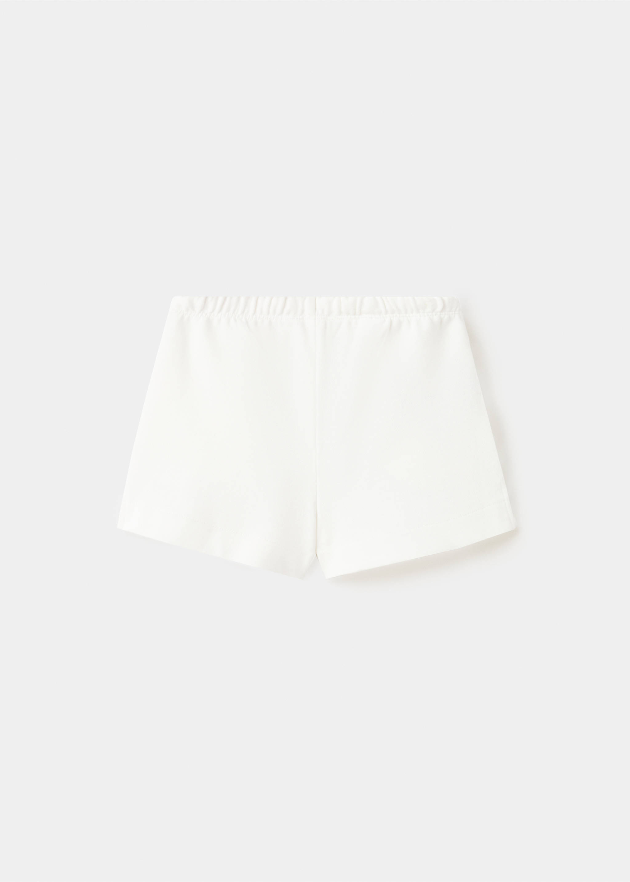 Shorts algodón cordón - Reverso del artículo, Blanco roto. Ref: 27056734-00.