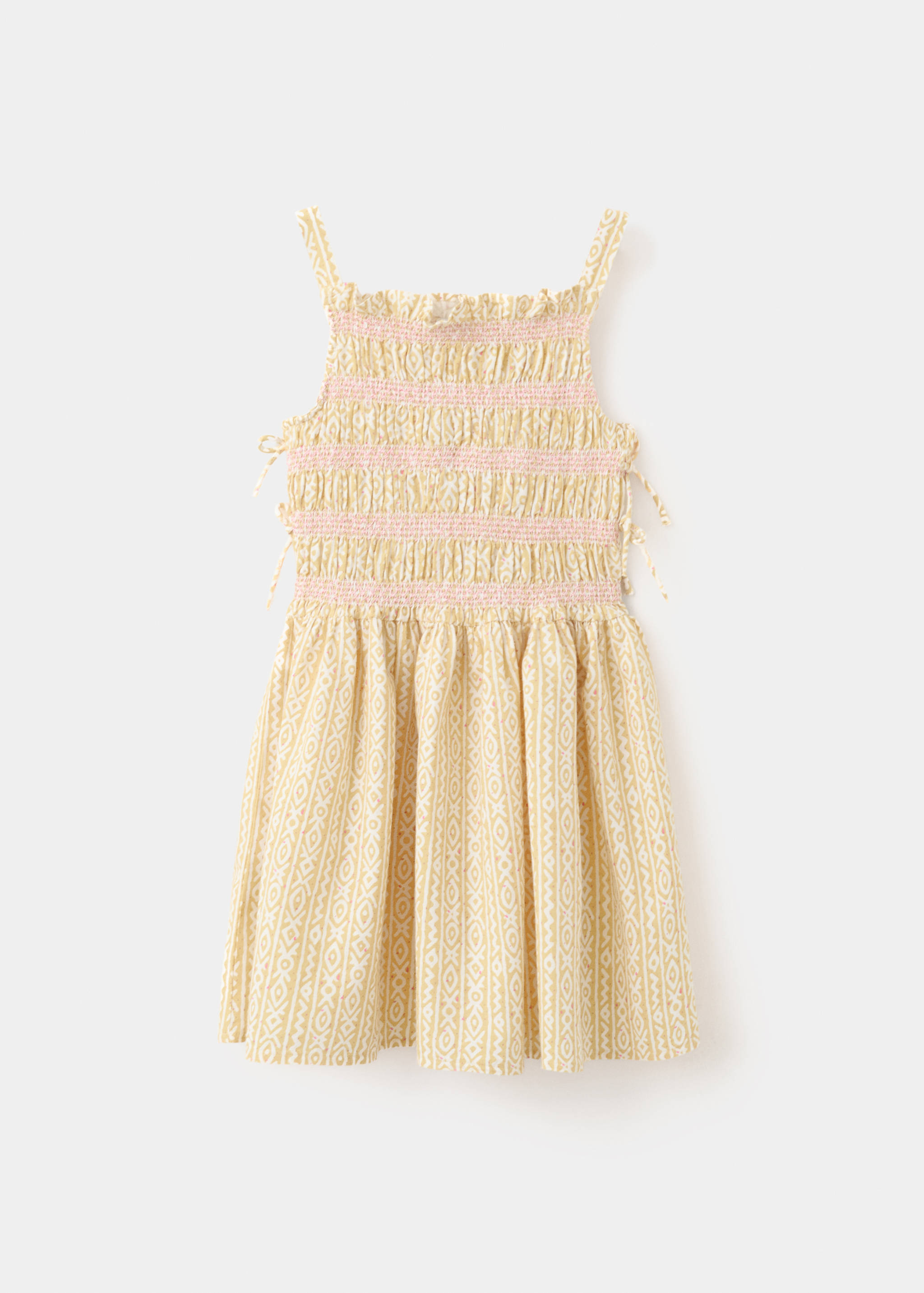 Printed dress with side ties - Article without model
