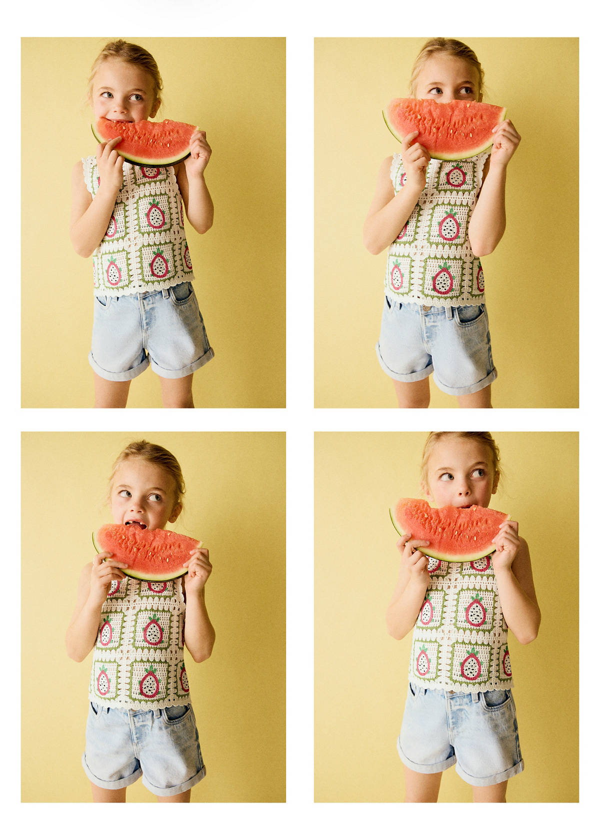 Denim shorts with turned-up hem — Light Blue