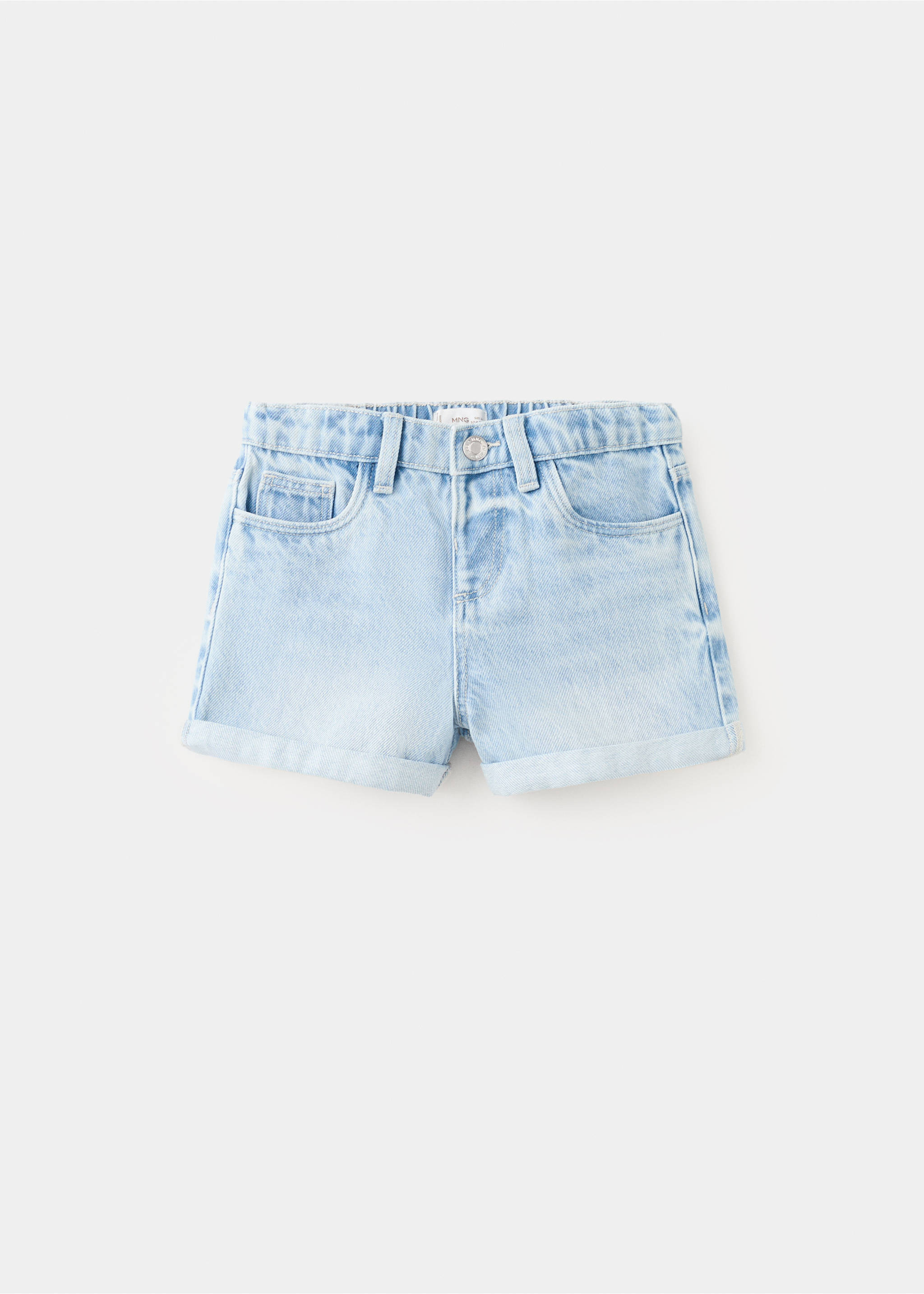 Shorts vaqueros bajo vuelto - Artículo sin modelo, Azul claro. Ref: 27056737-00.