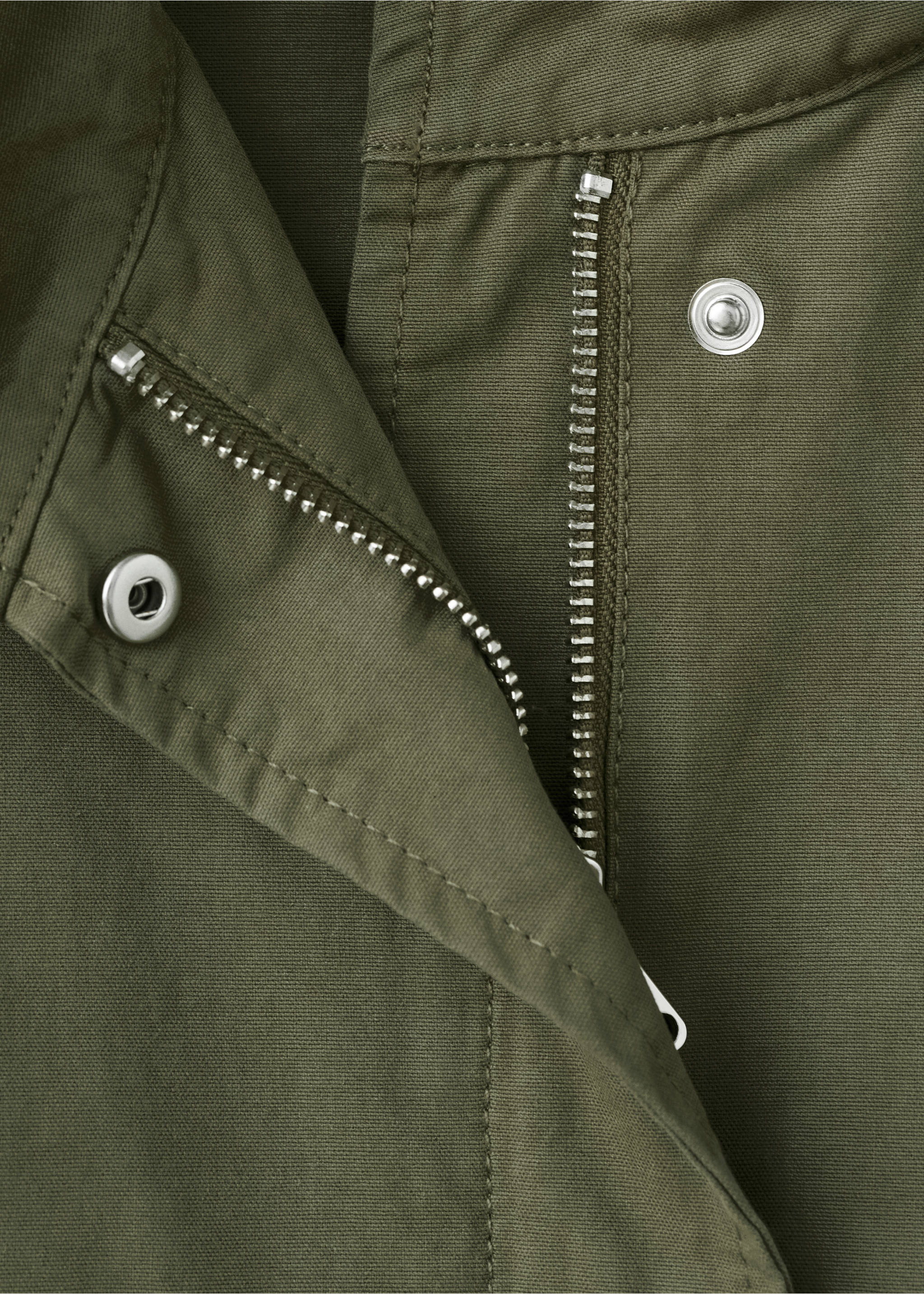 Veste en coton poches - Détail de l'article 8, Kaki. Ref: 27056740-00.