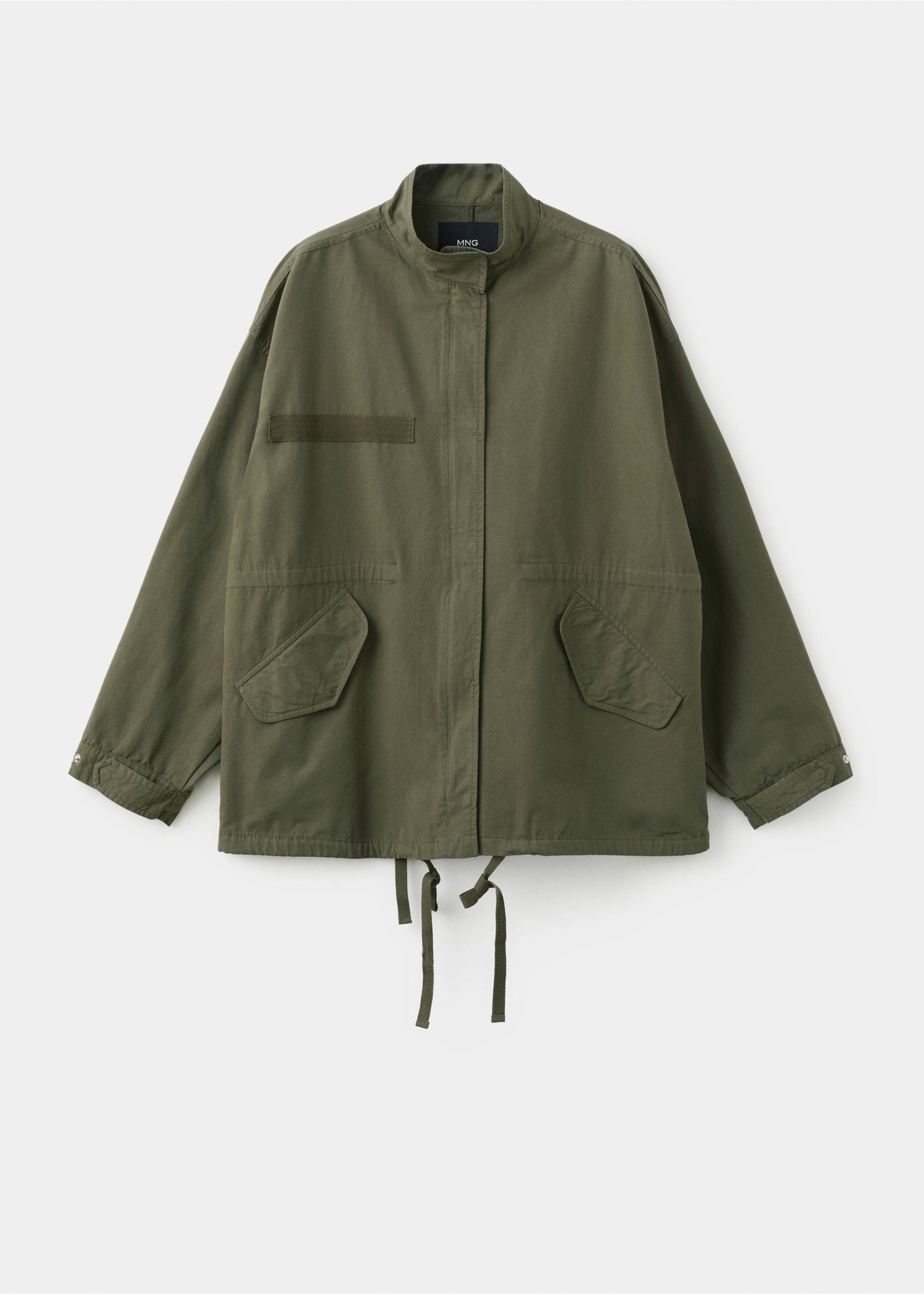 Cotton jacket with pockets - Article without model, Khaki. Ref: 27056740-00.