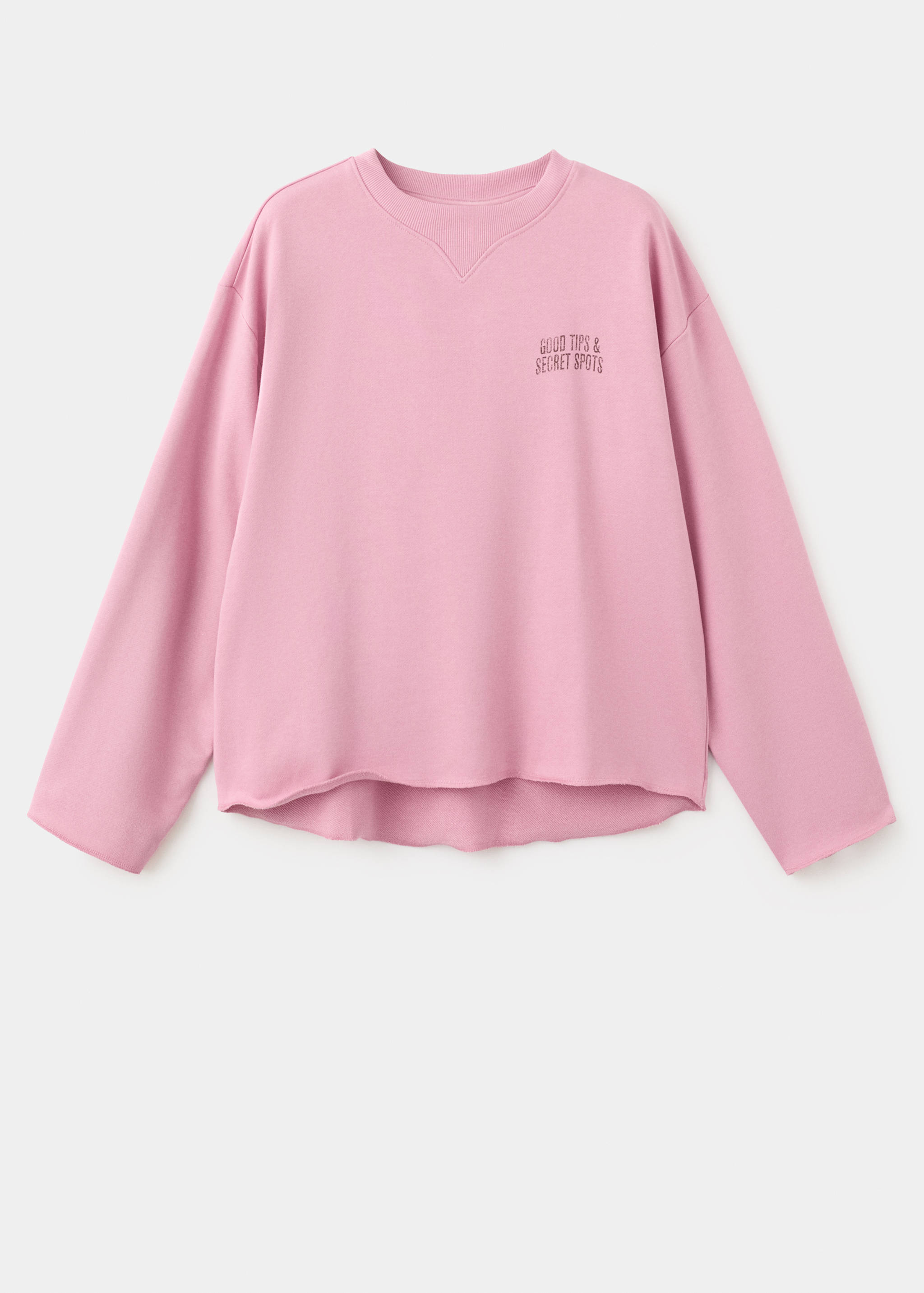Cotton sweatshirt with text print - Article without model