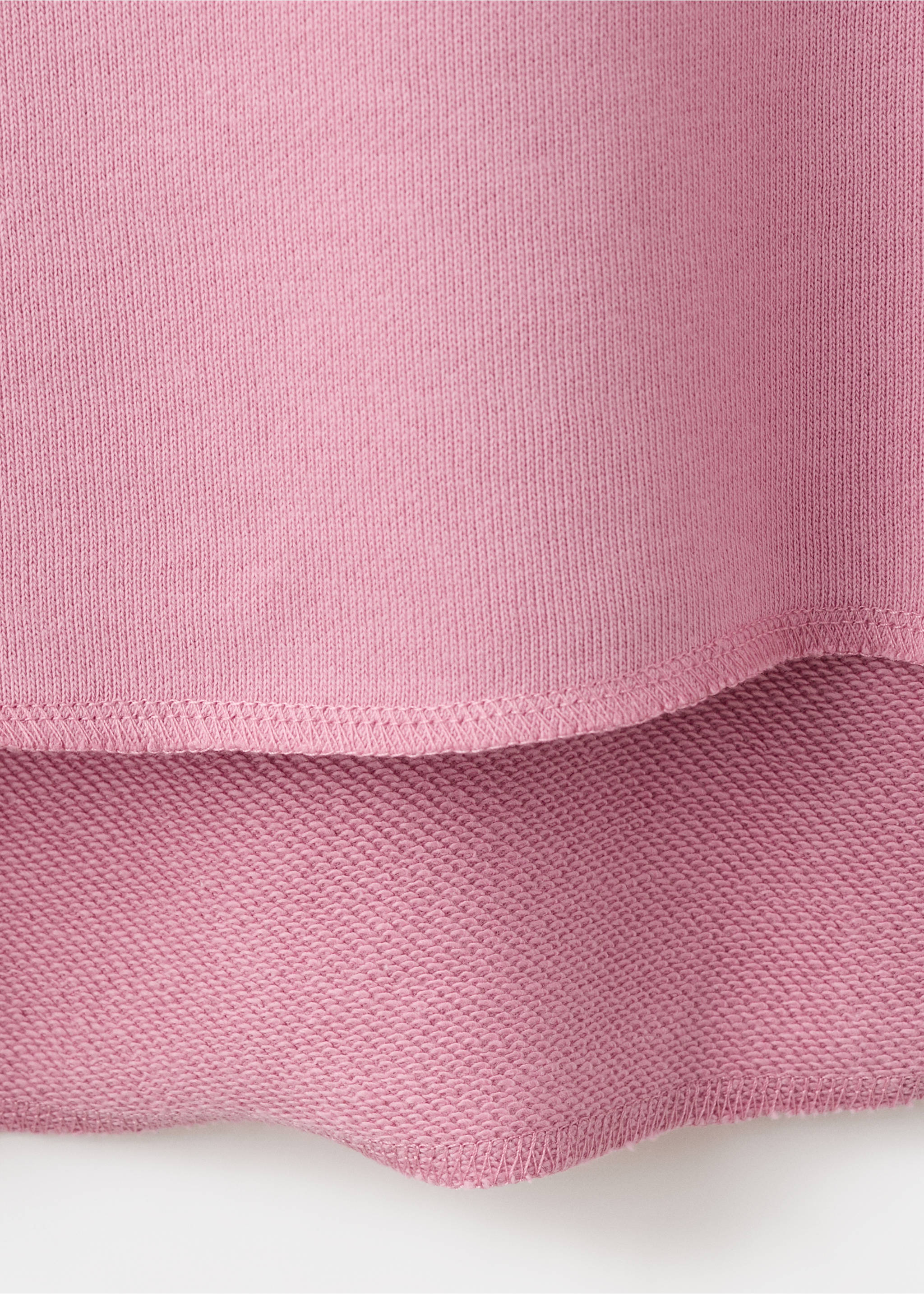 Cotton sweatshirt with text print - Details of the article 0, Pink. Ref: 27056741-00.