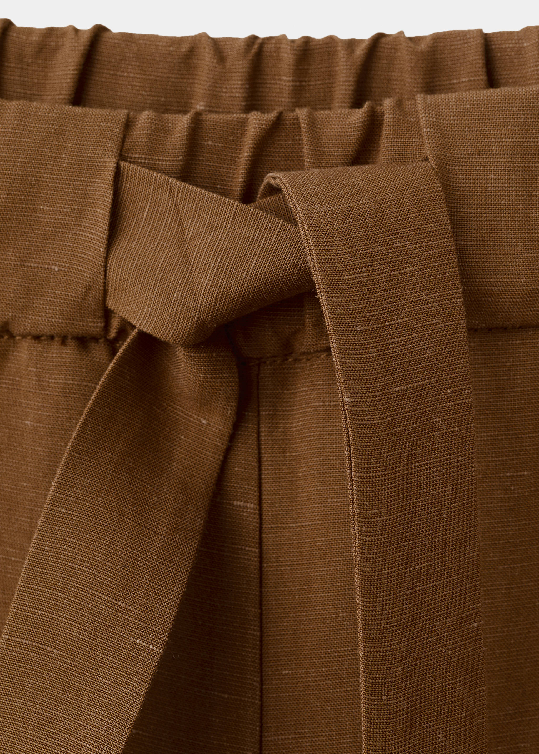 Linen suit trousers with elastic waistband - Details of the article 8
