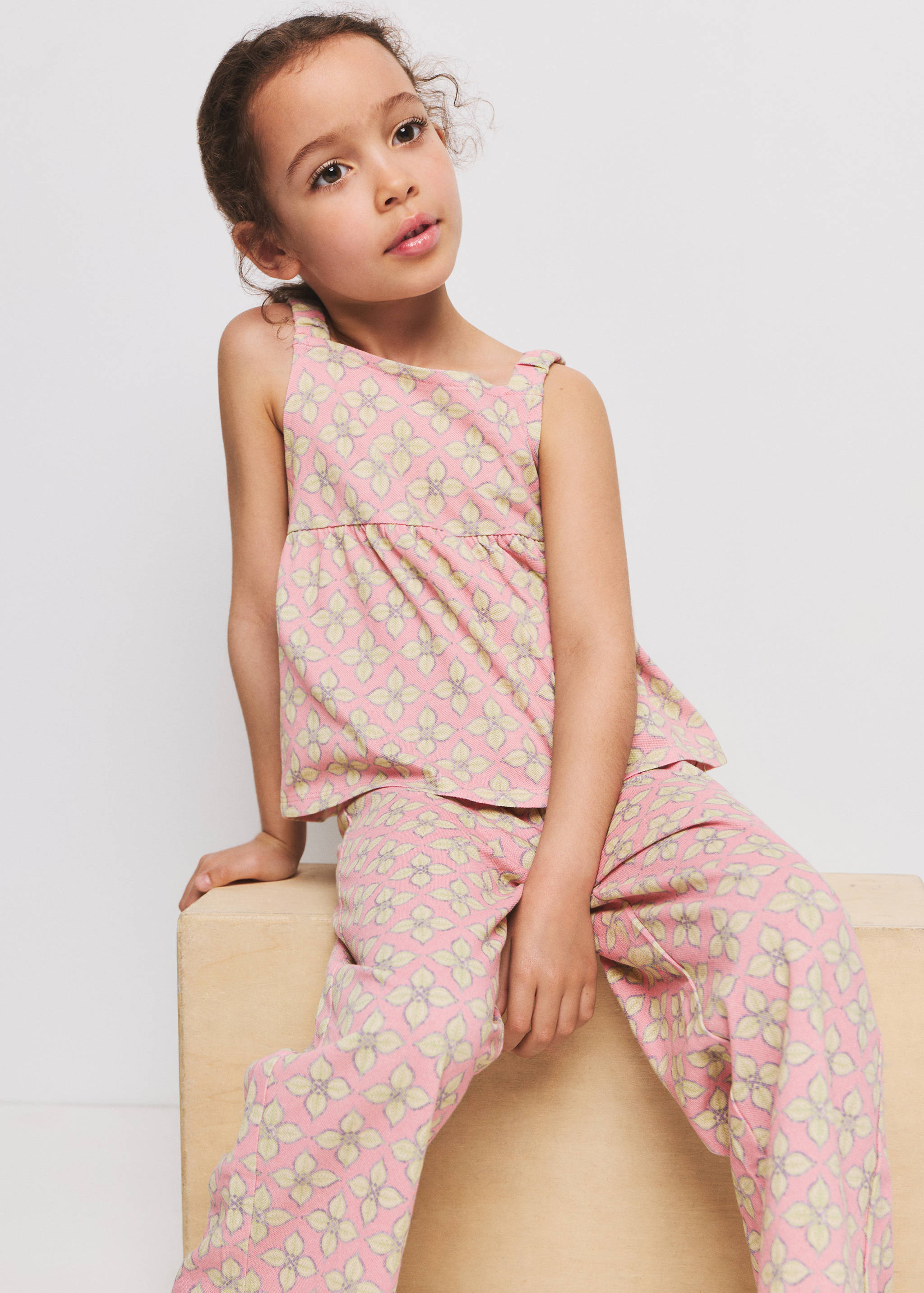 Printed cotton trousers - Medium plane