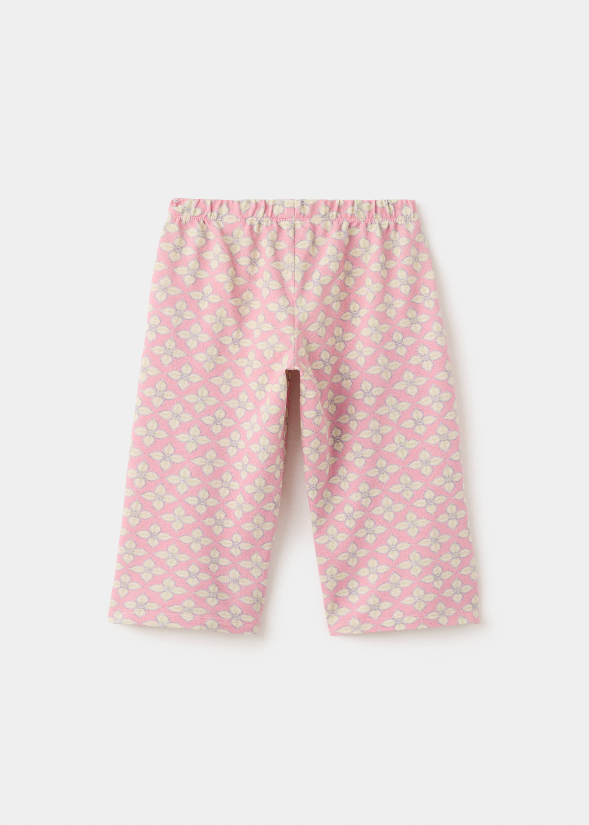 Printed cotton trousers - Reverse of the article, Pink. Ref: 27056745-00.