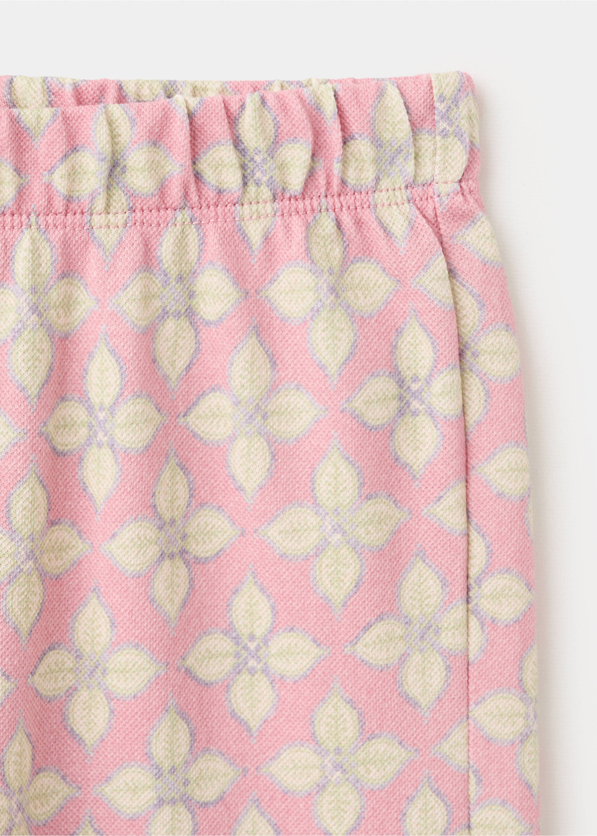 Printed cotton trousers - Details of the article 8, Pink. Ref: 27056745-00.
