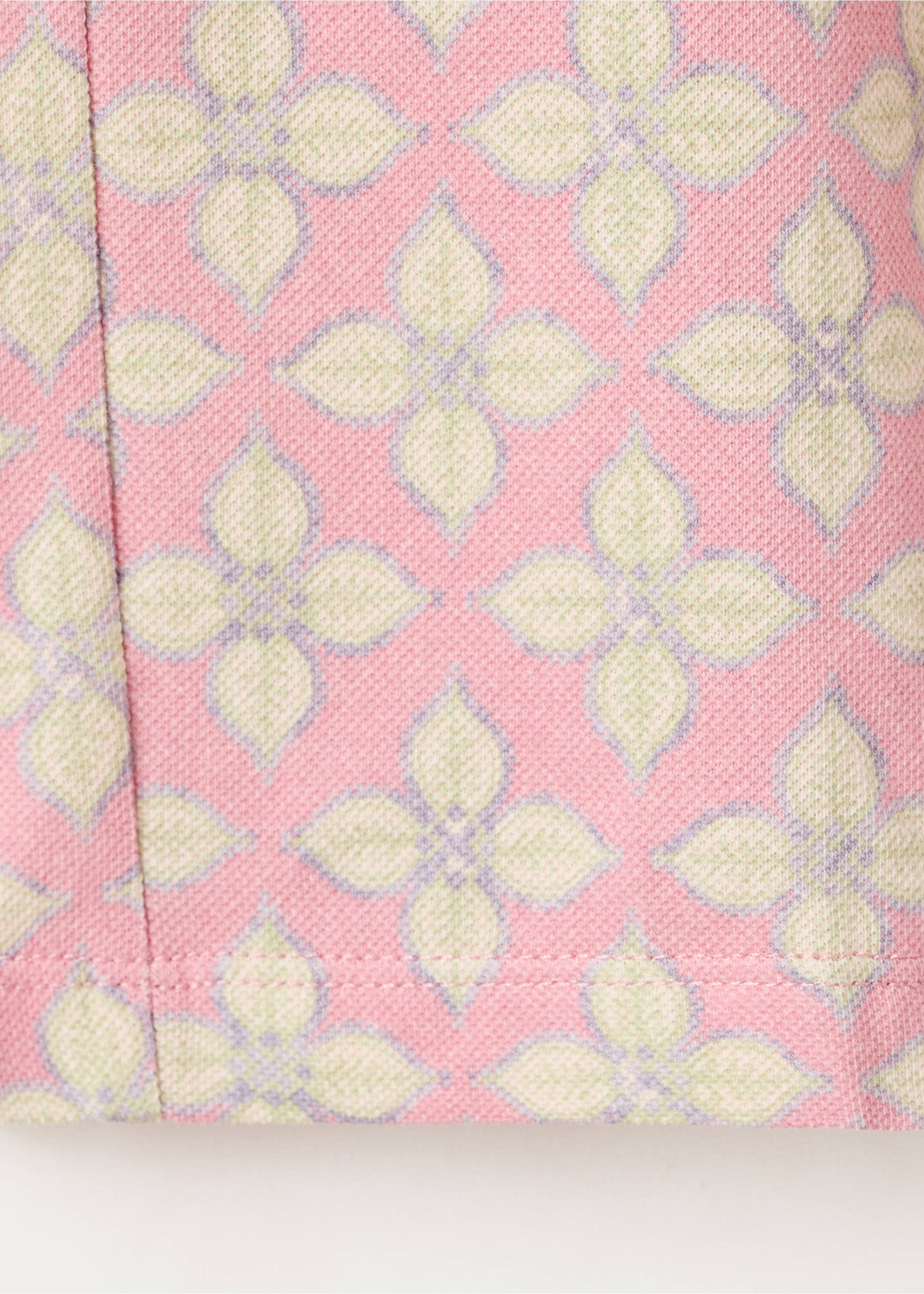 Printed cotton trousers - Details of the article 0, Pink. Ref: 27056745-00.