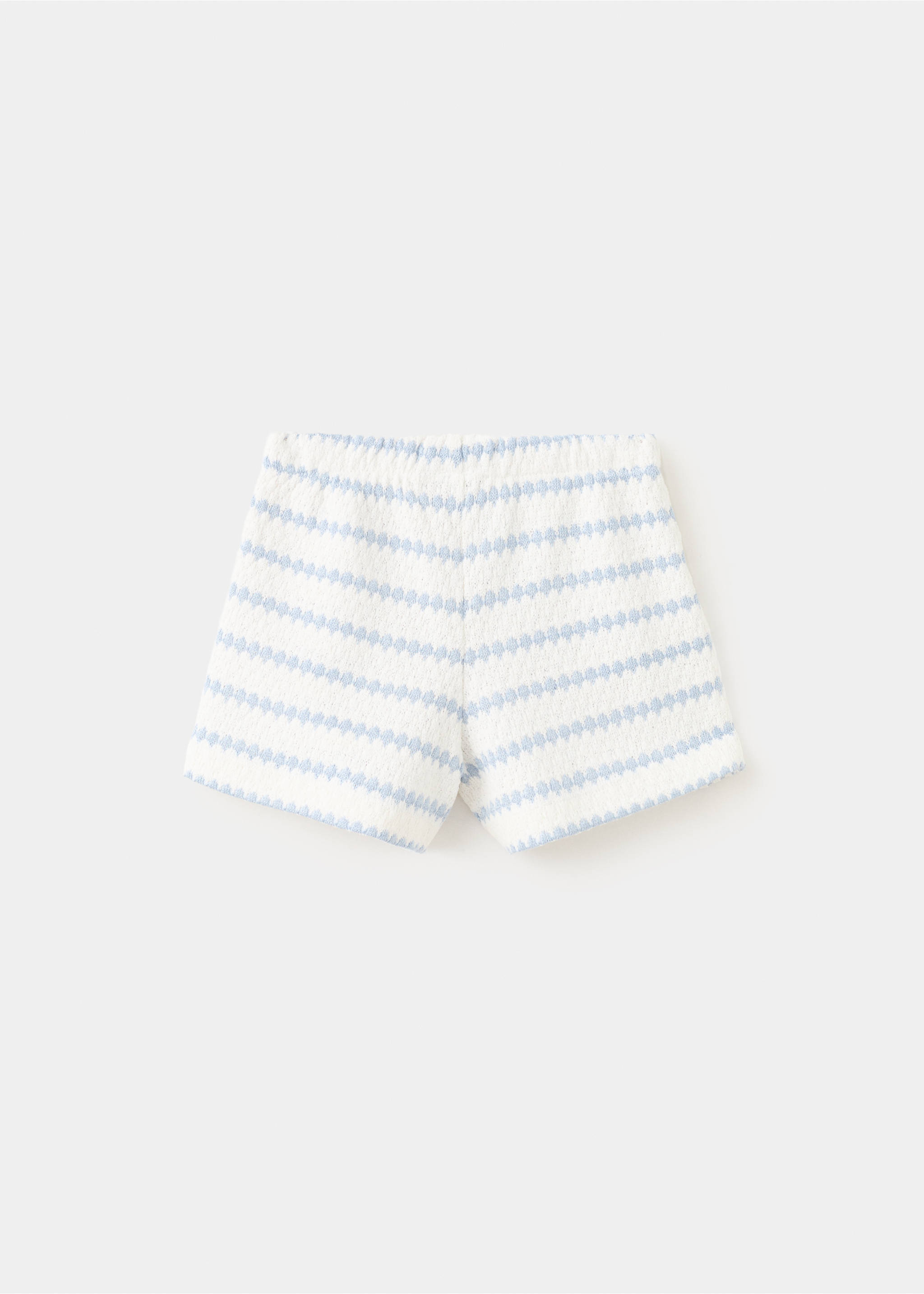 Striped crochet shorts - Reverse of the article, Sky Blue. Ref: 27056748-00.