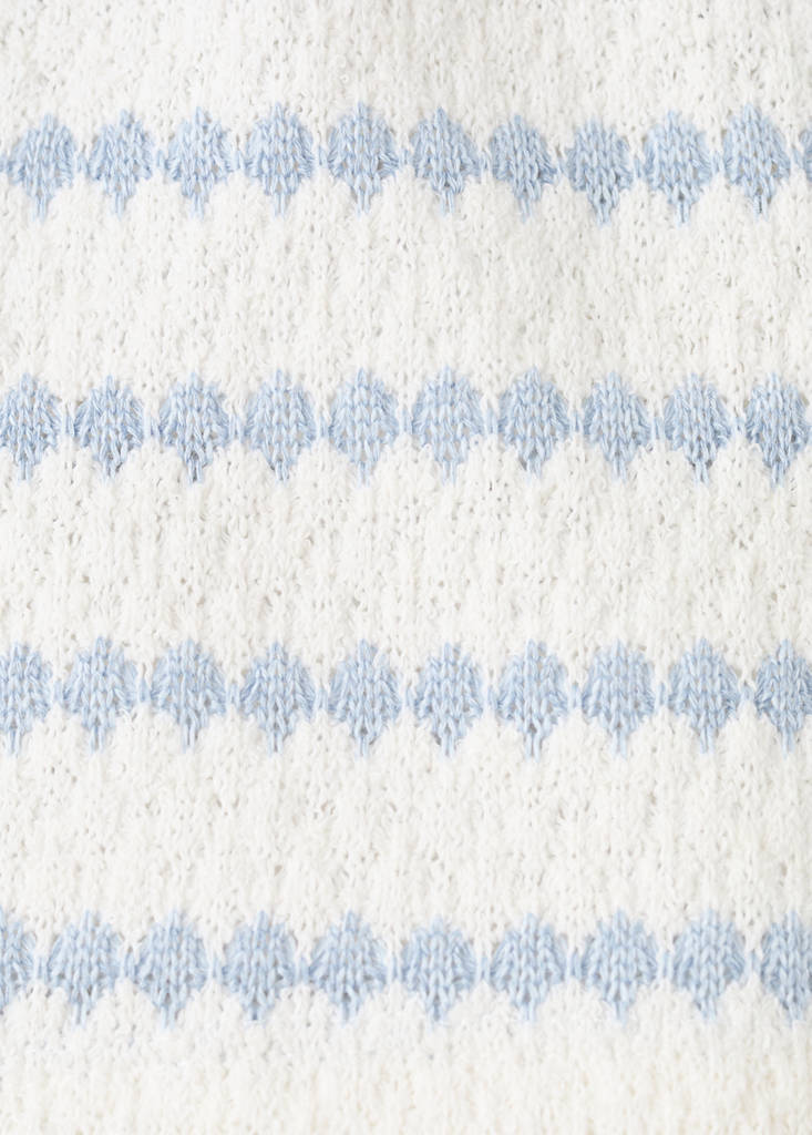 Striped crochet shorts — Sky Blue