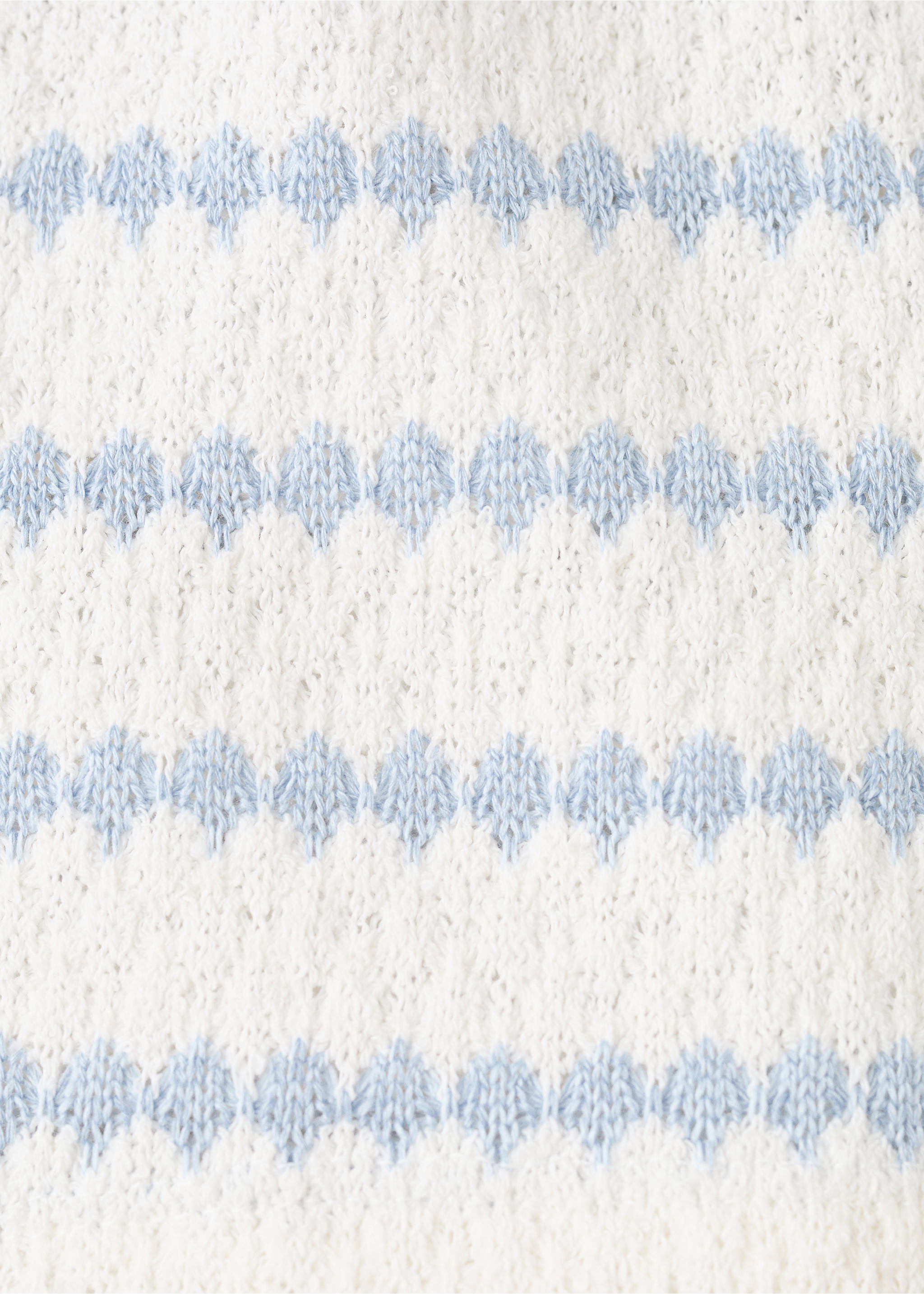 Striped crochet shorts - Details of the article 0, Sky Blue. Ref: 27056748-00.