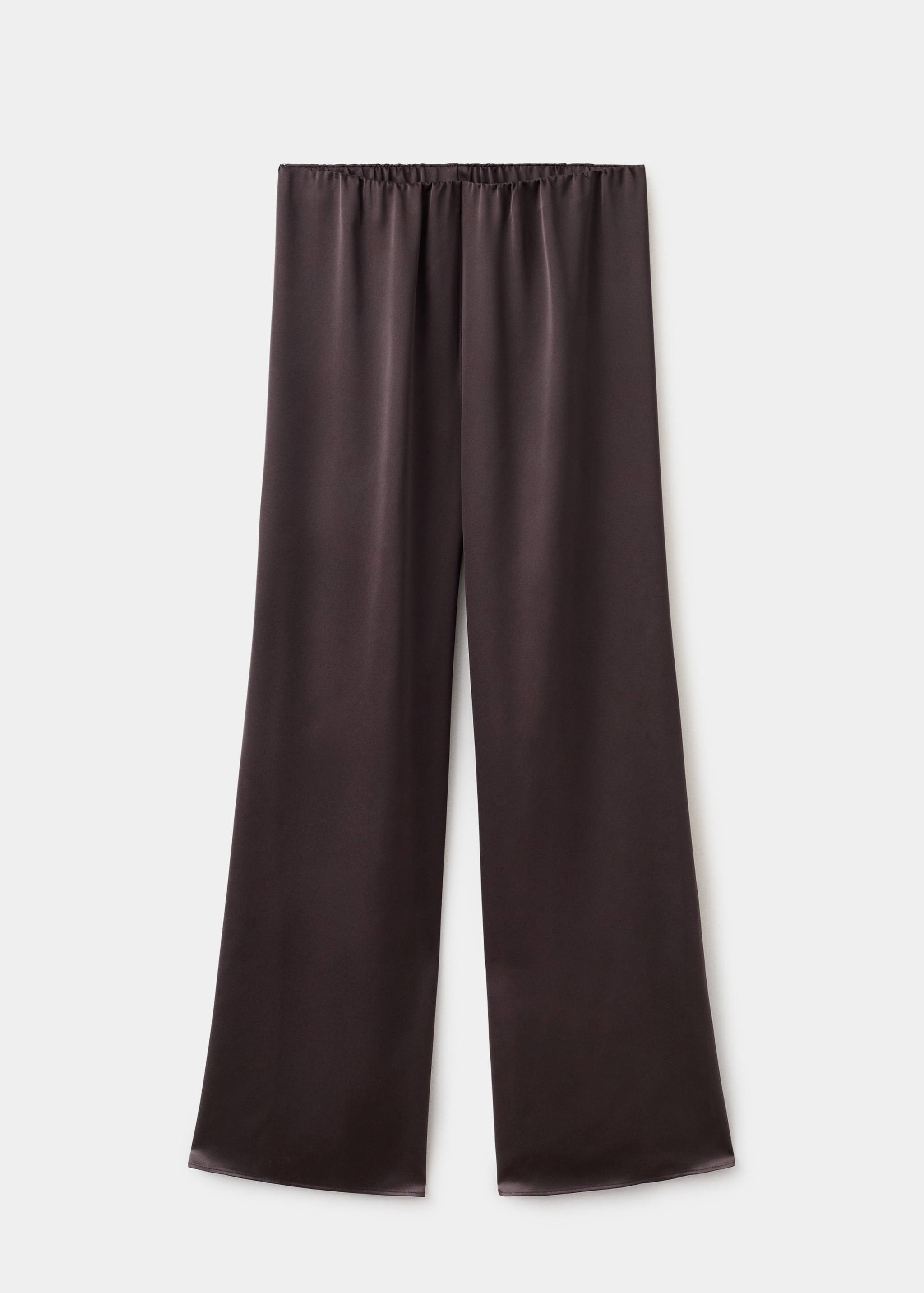 Satin straight-fit trousers - Article without model