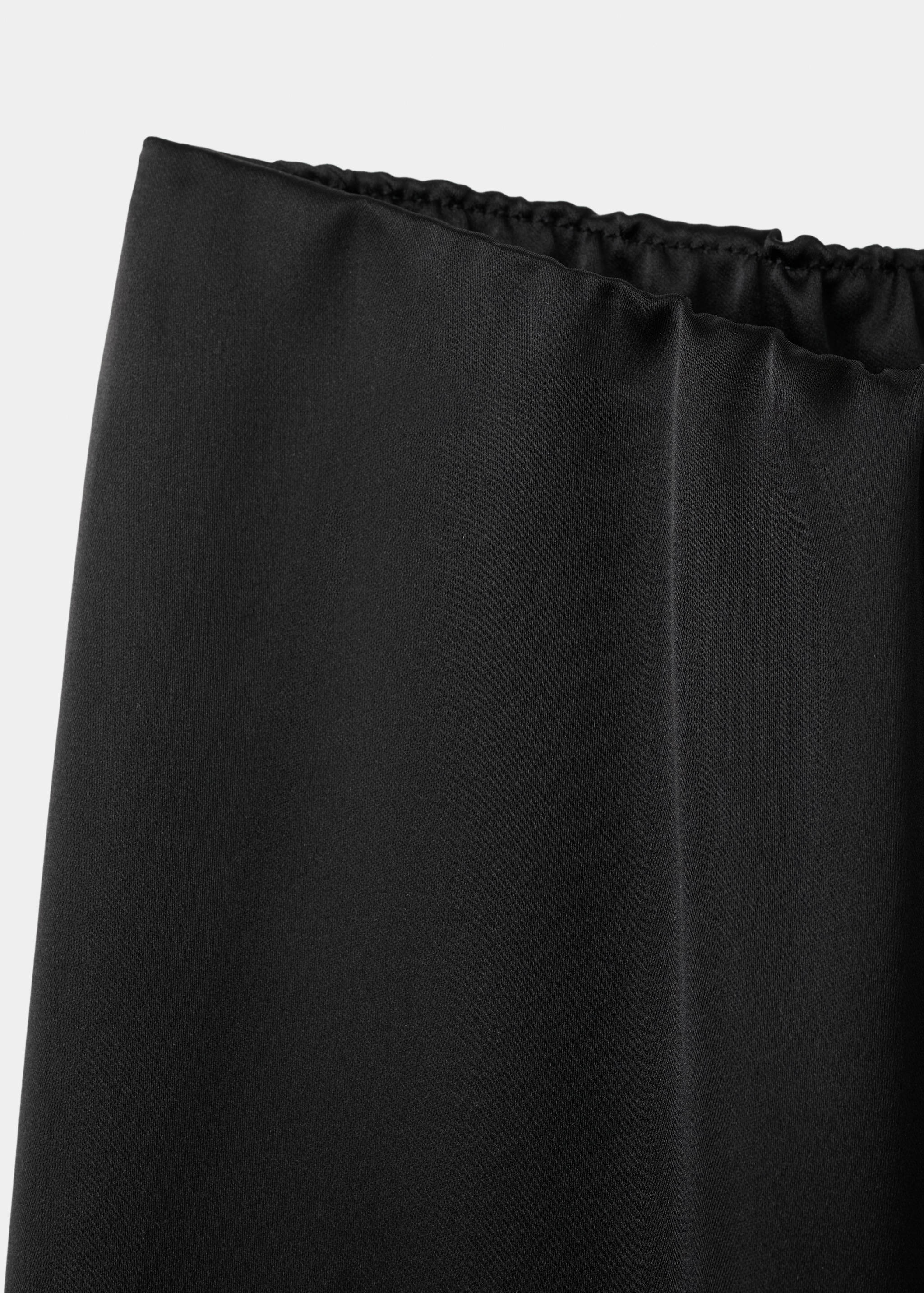 Satin straight-fit trousers - Details of the article 0