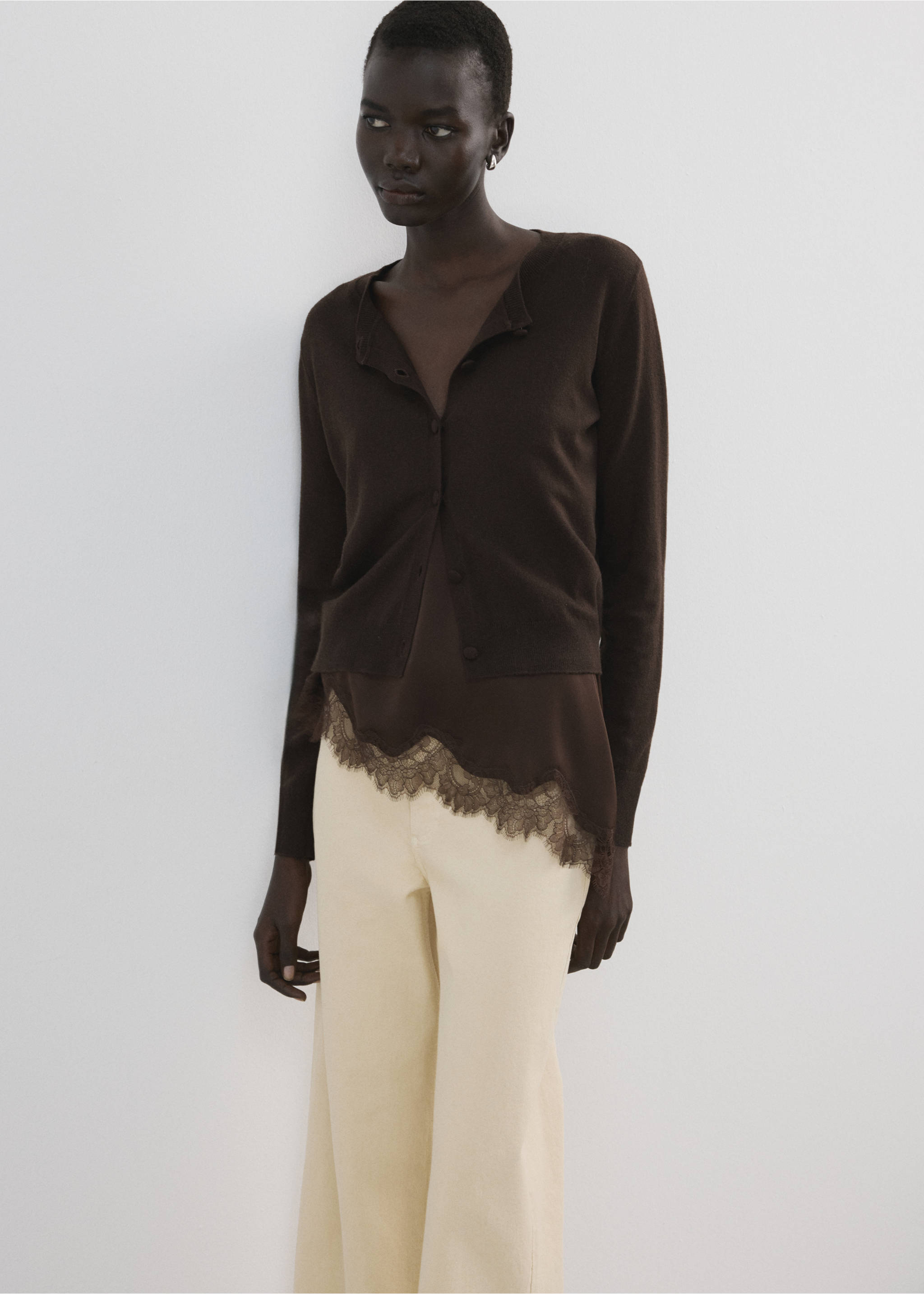 Catherin culotte high-rise jeans - Details of the article 1, Vanilla. Ref: 27057138-00.