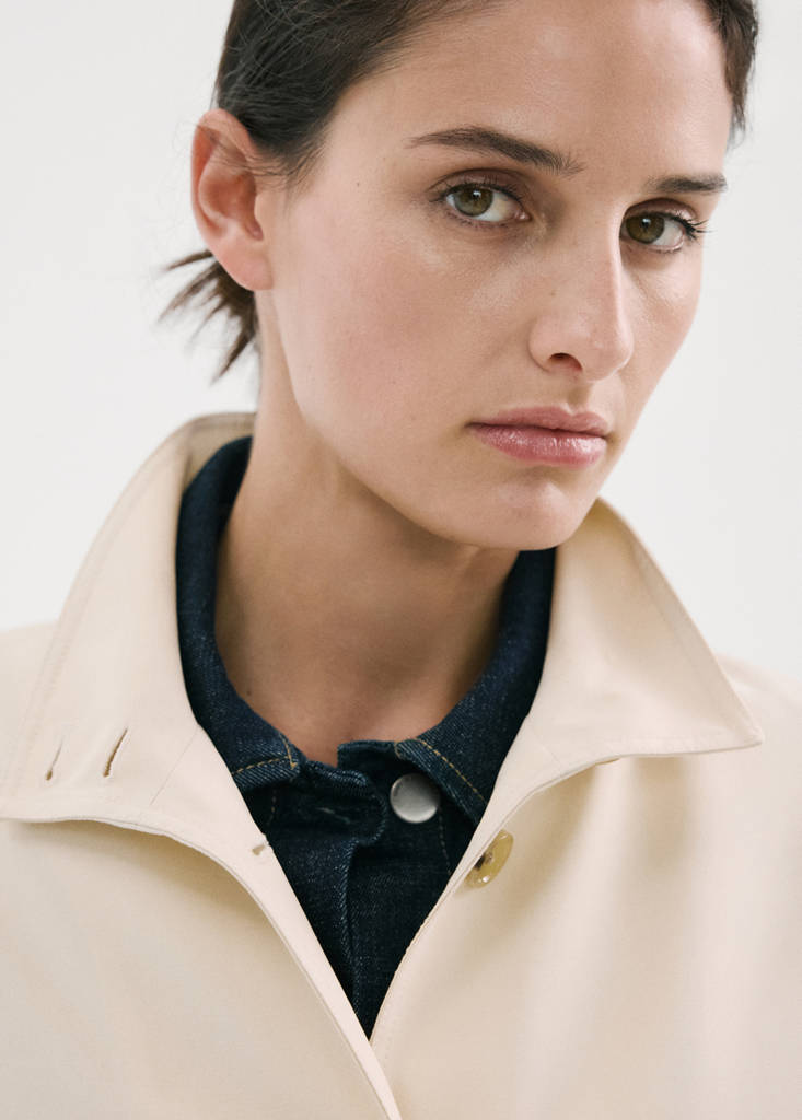 Oversize jacket with pockets — Ecru