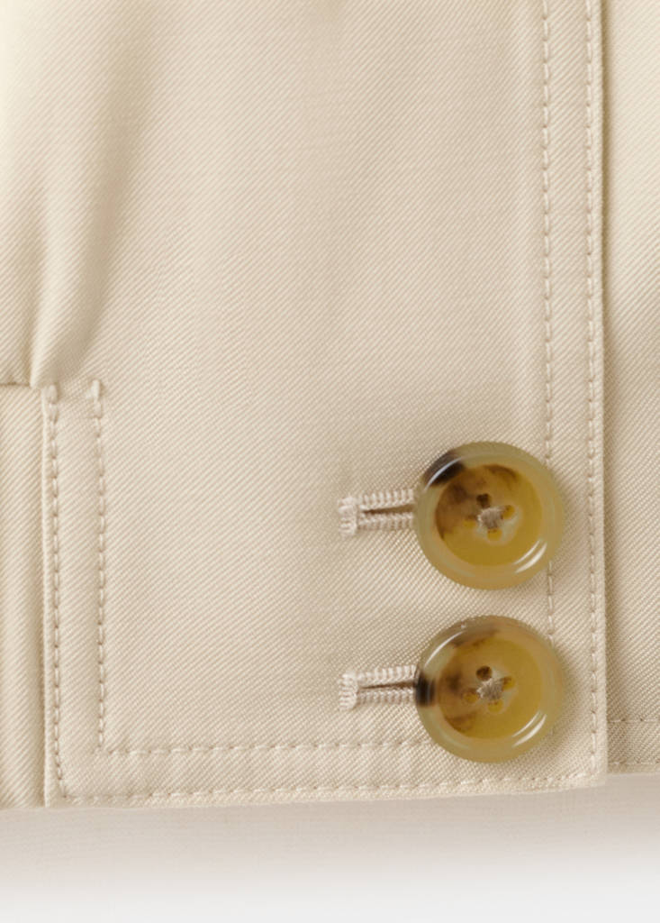 Oversize jacket with pockets — Ecru