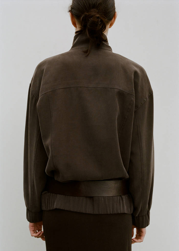 Oversize jacket with pockets — Chocolate