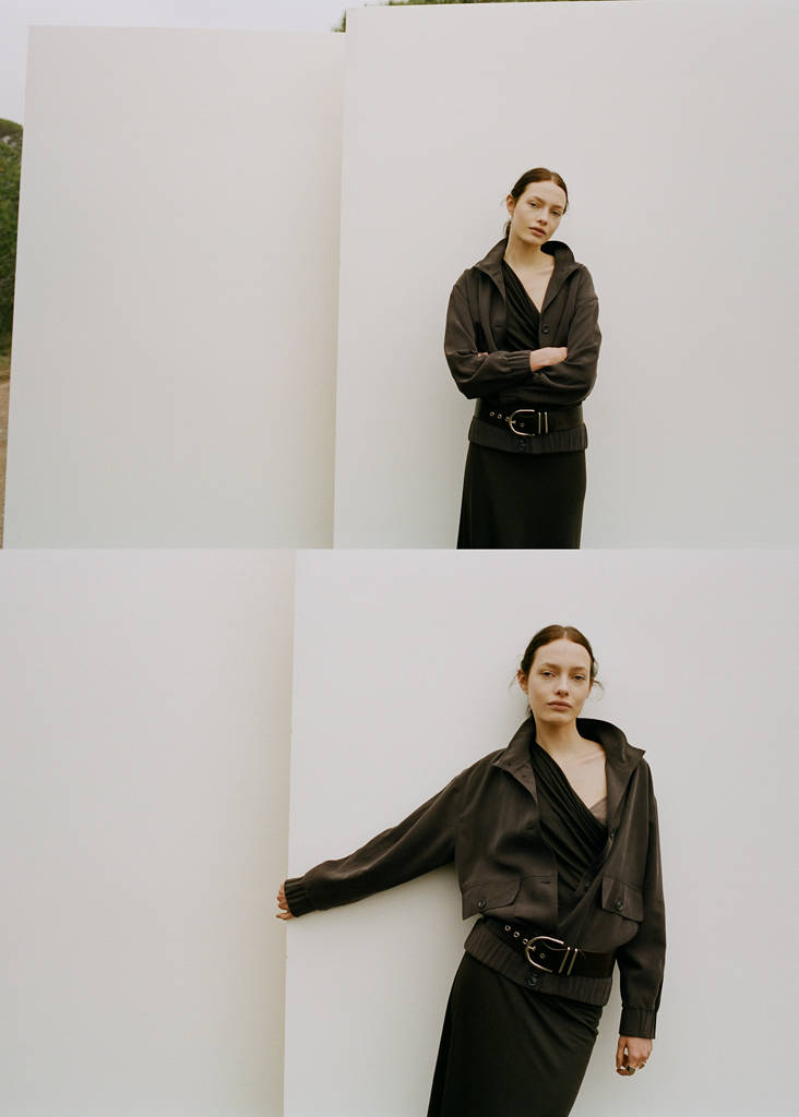 Oversize jacket with pockets — Chocolate