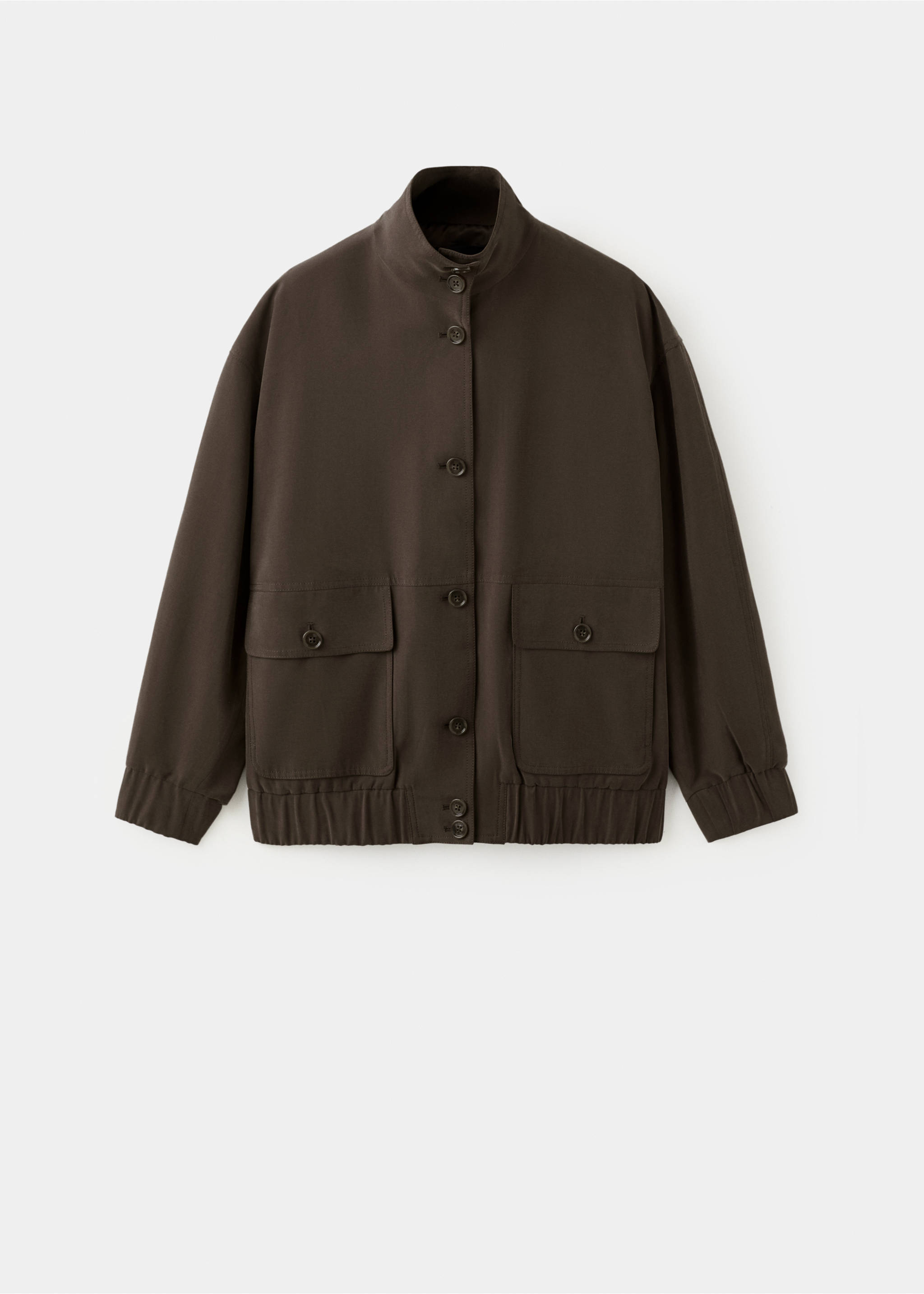 Veste oversize poches - Article sans modèle, Chocolat. Ref: 27057139-00.