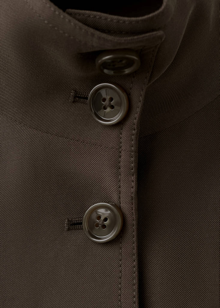 Oversize jacket with pockets — Chocolate