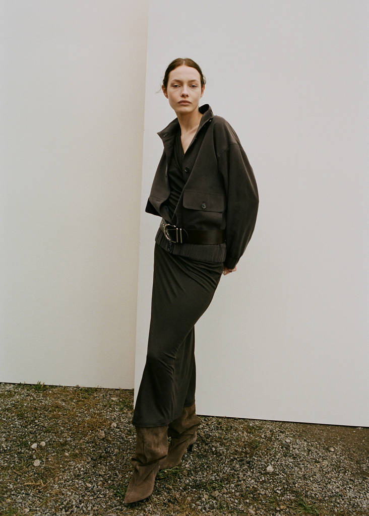 Oversize jacket with pockets — Chocolate