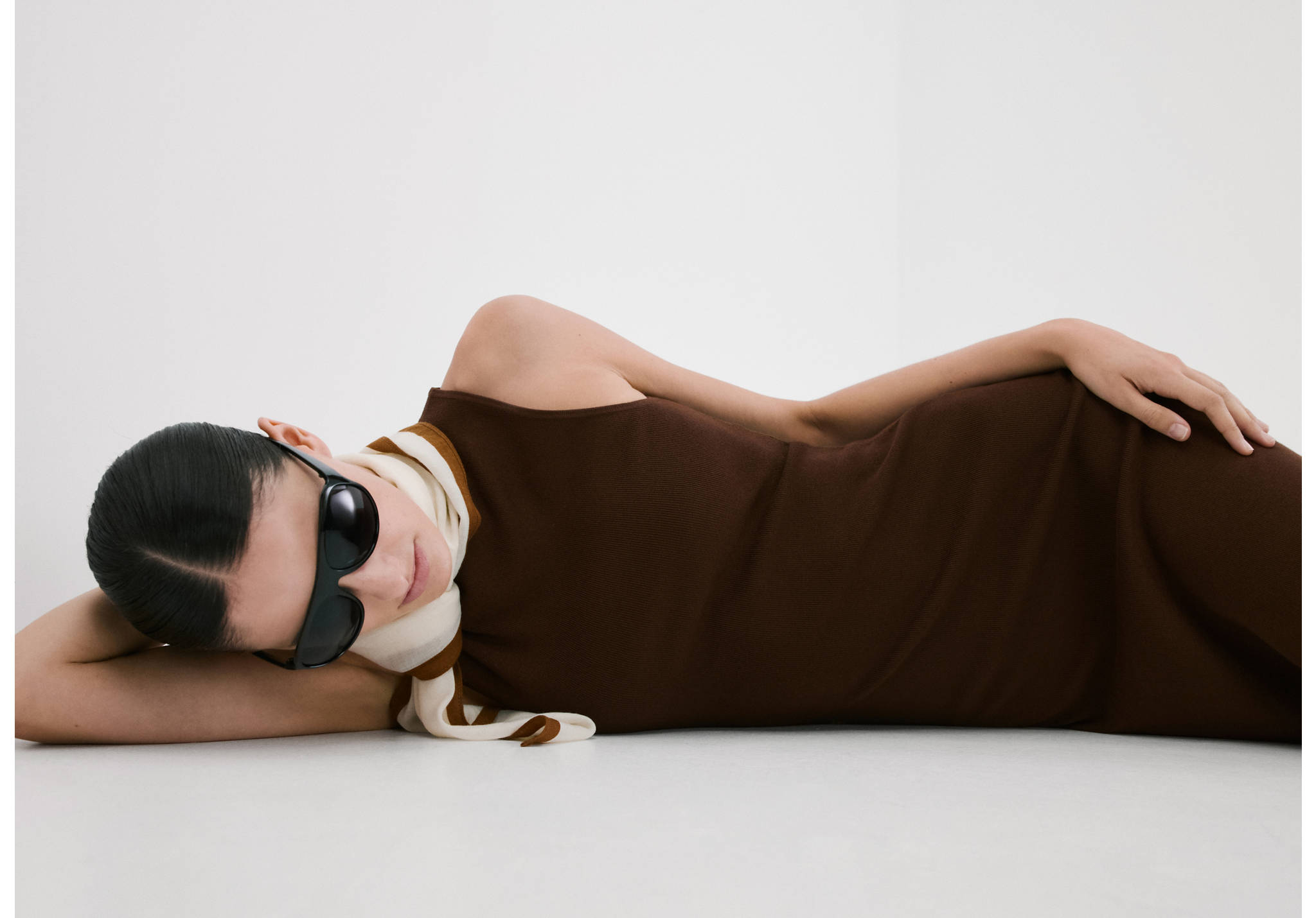 Fitted midi-dress - Panoramic plane