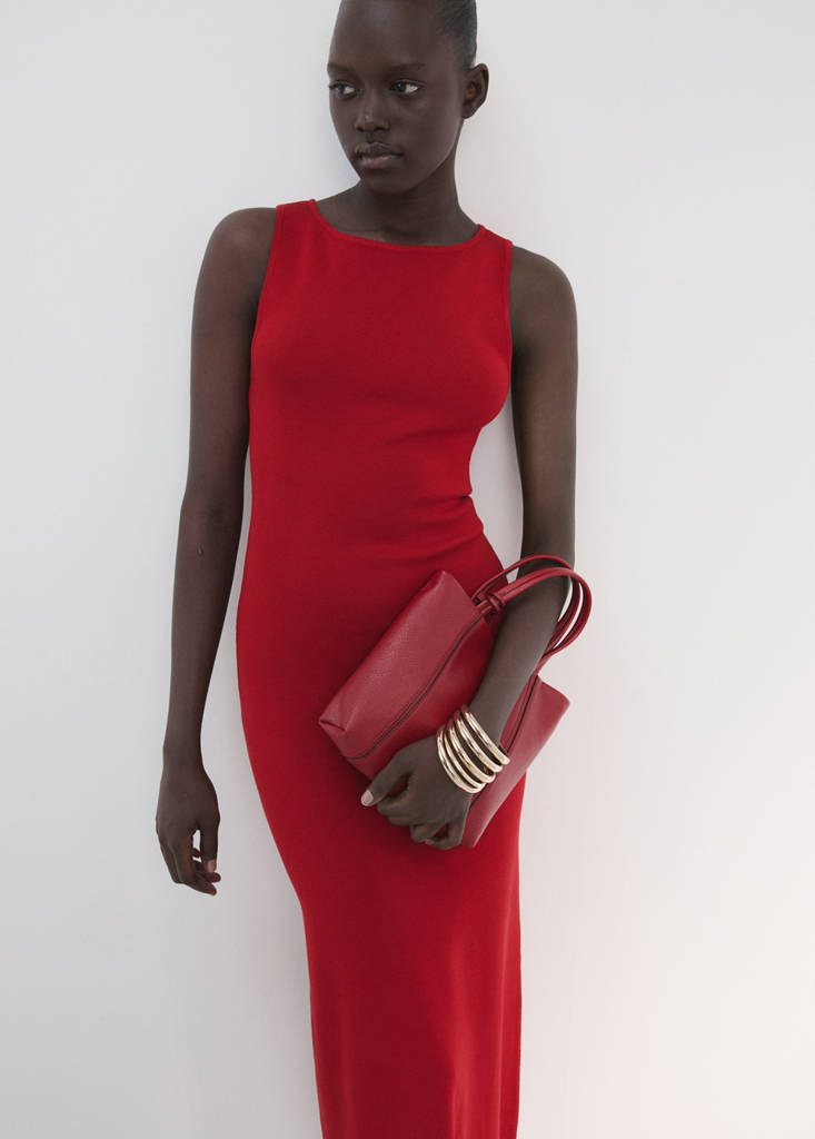 Fitted midi-dress