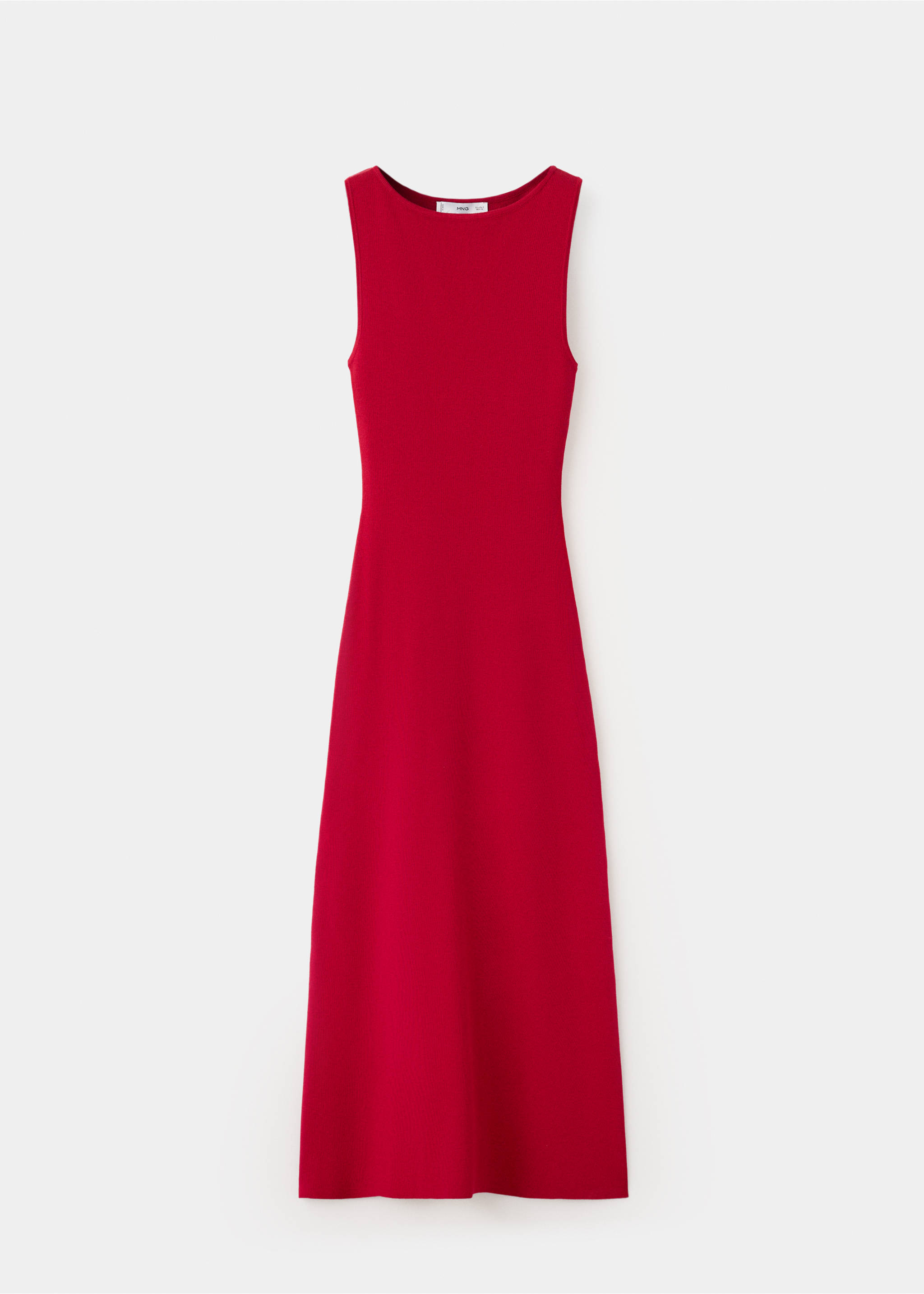 Fitted midi-dress - Article without model, Red. Ref: 27057140-00.