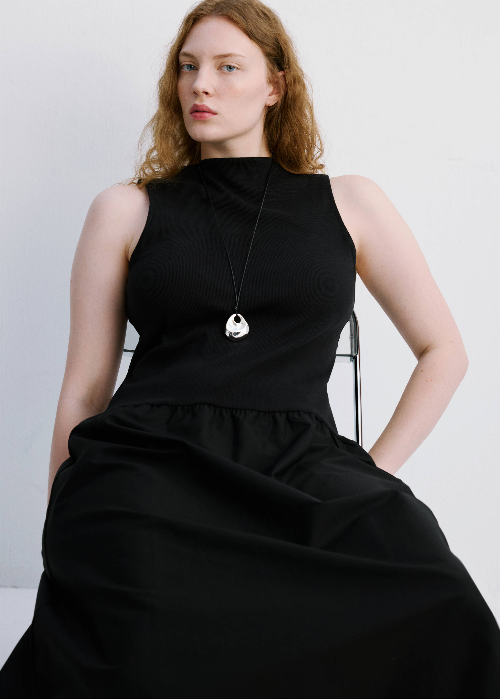 Vestido combinado algodón - Detalle del artículo 4