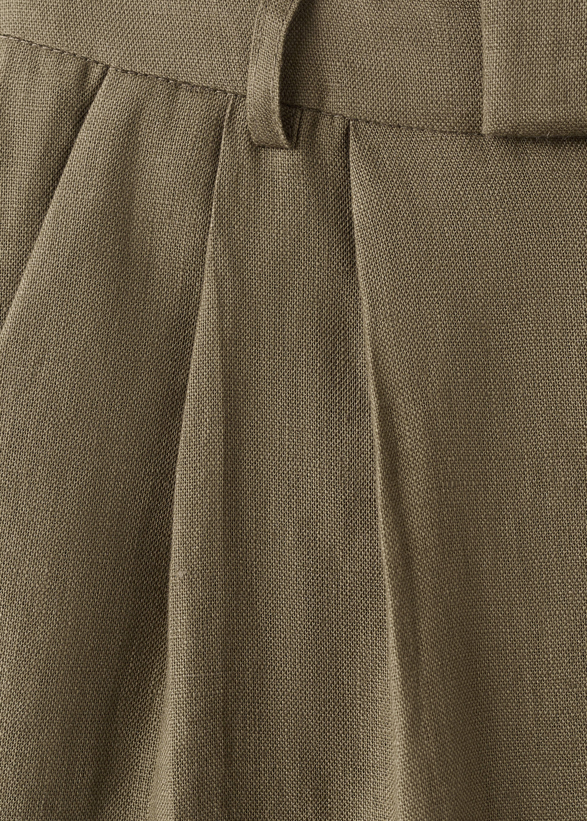 Straight linen-blend trousers - Details of the article 8