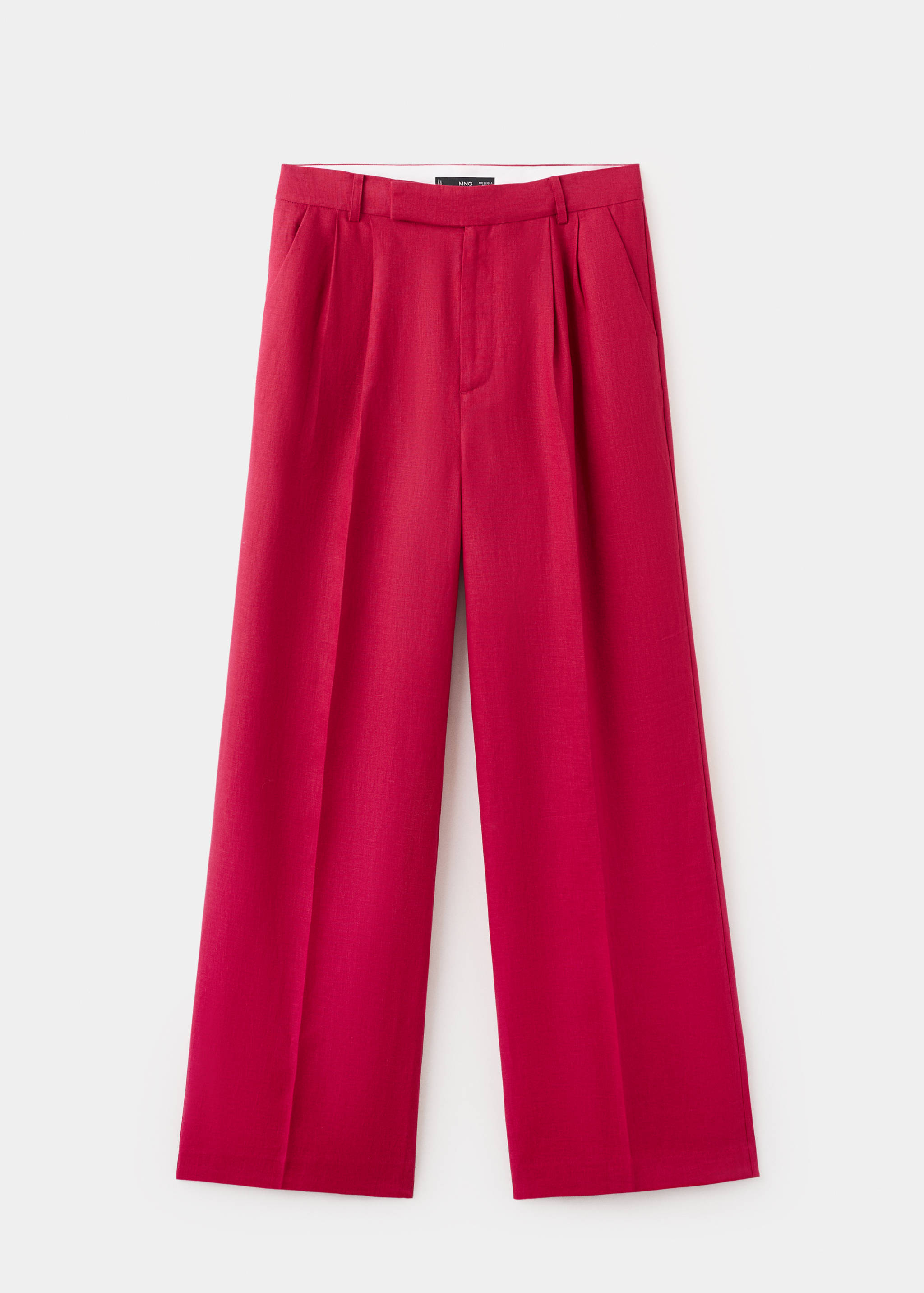 Straight linen-blend trousers - Article without model