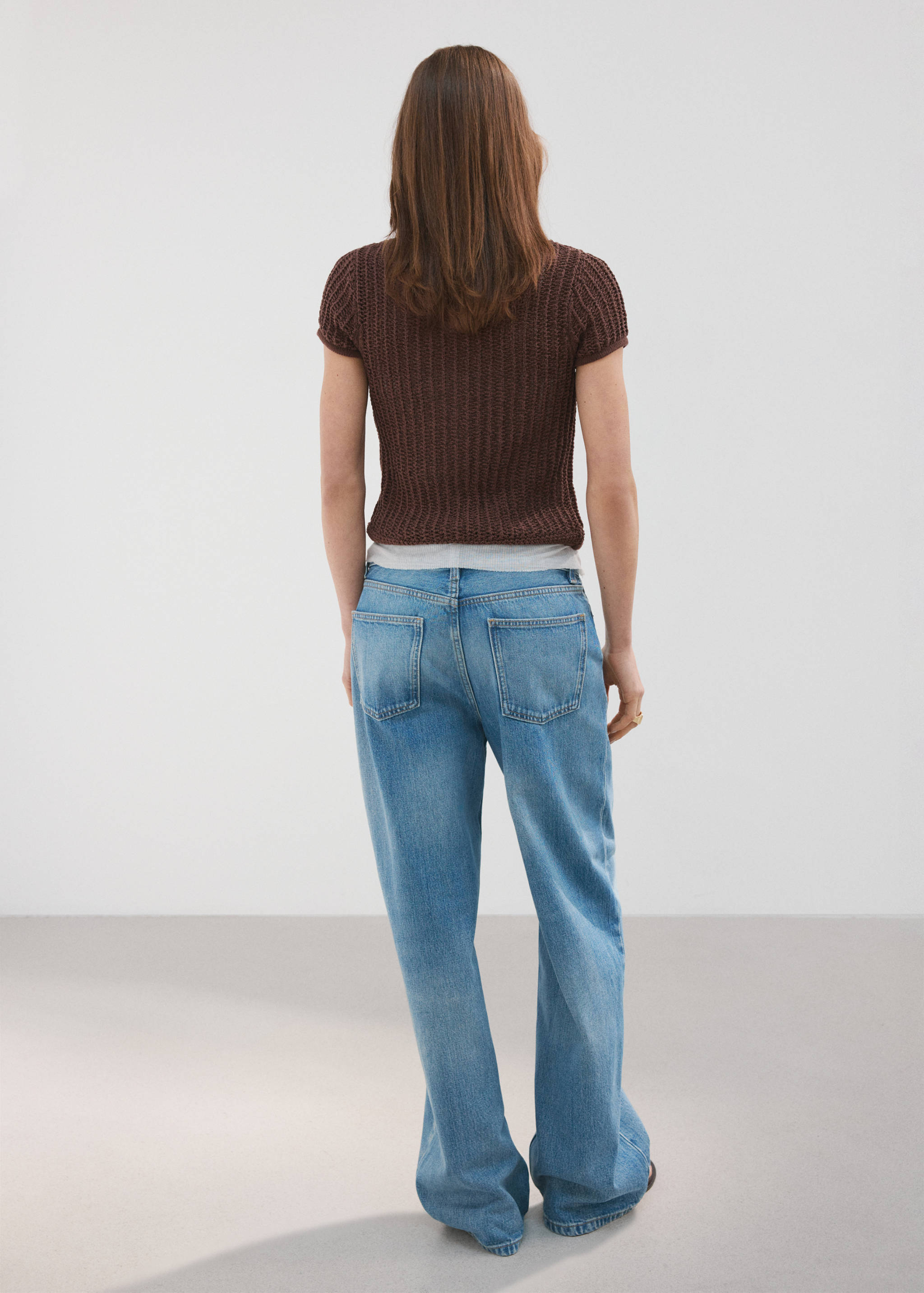 Cardigan crochet manches courtes - Verso de l’article