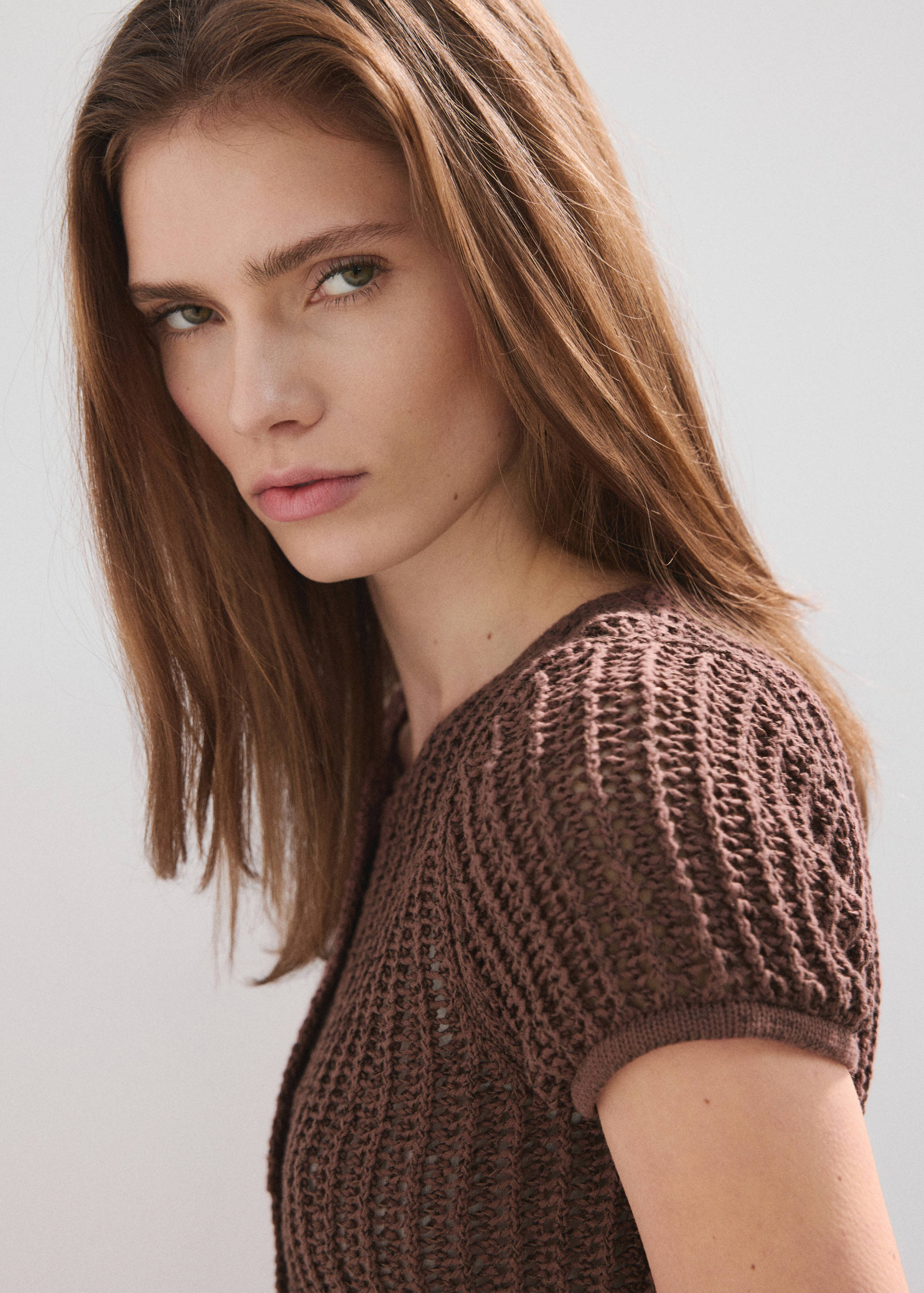 Cardigan crochet manches courtes - Détail de l'article 1