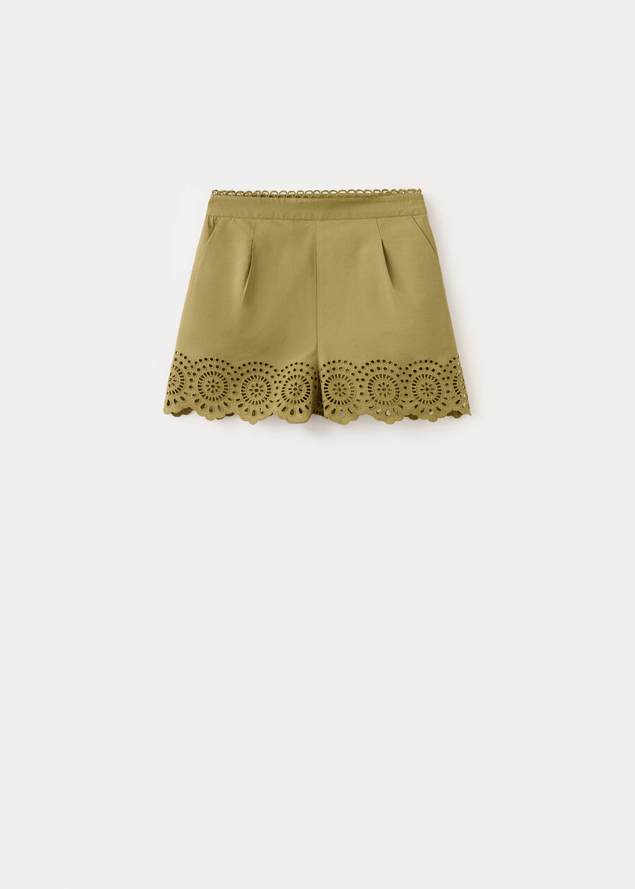 Embroidered openwork shorts - Article without model
