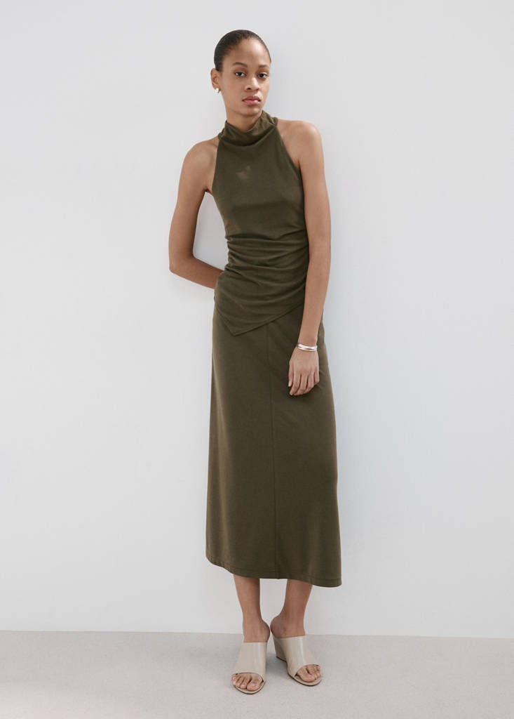 Modal pencil skirt — Khaki