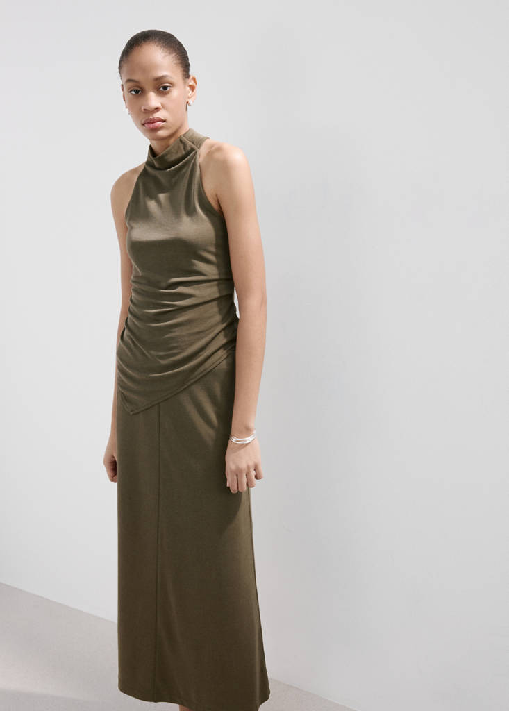 Modal pencil skirt — Khaki