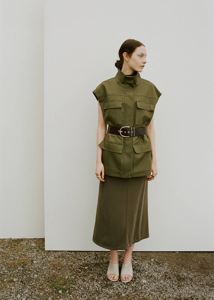 Modal pencil skirt — Khaki
