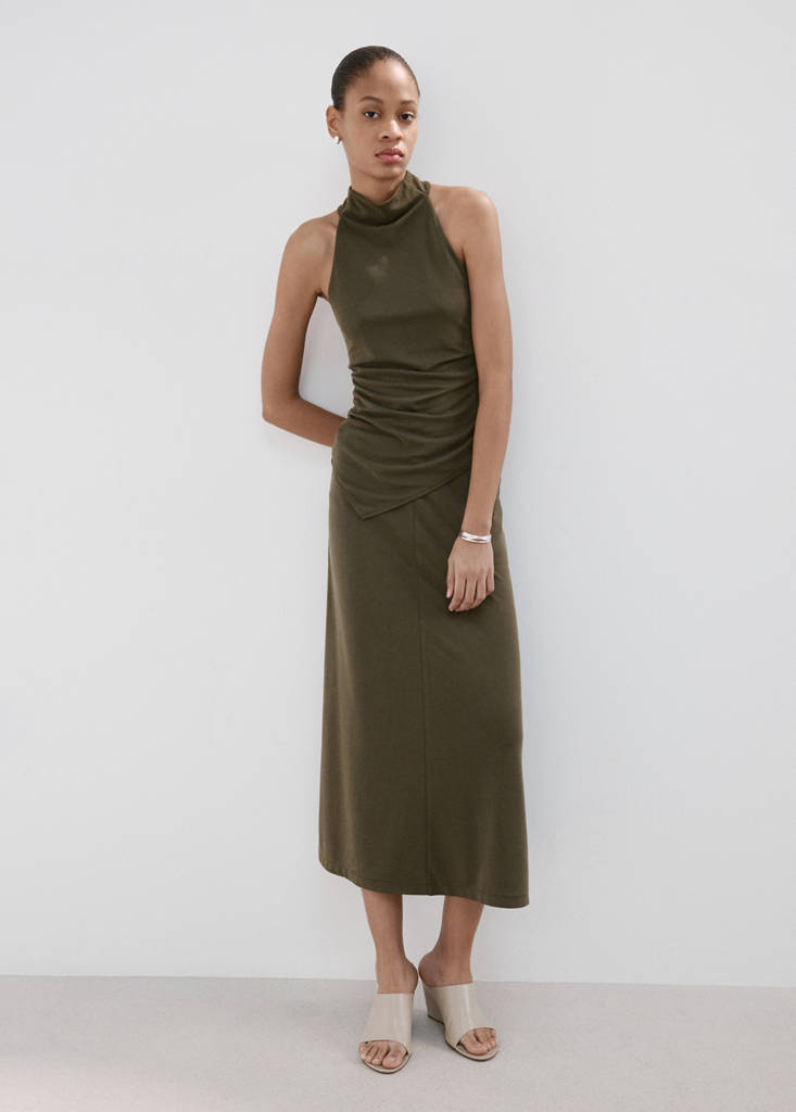 Modal pencil skirt — Khaki