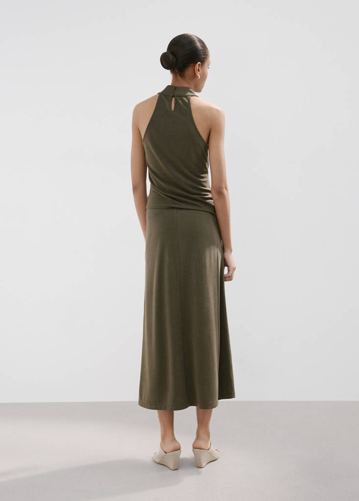 Modal pencil skirt — Khaki