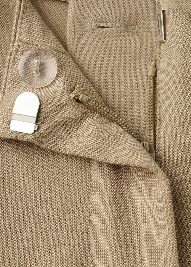 Straight mid-rise trousers — Medium Brown