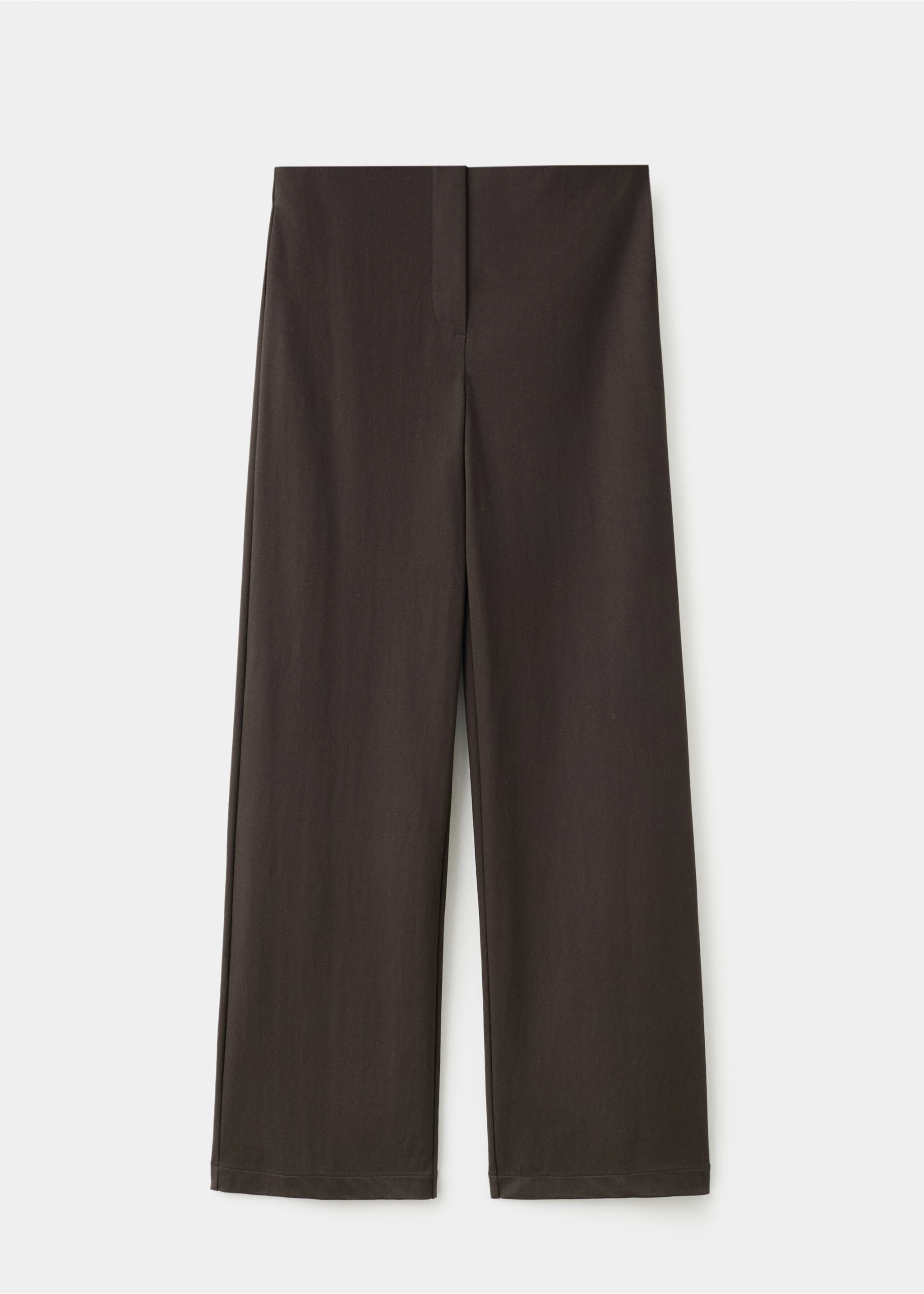 Straight mid-rise trousers - Article without model, Brown. Ref: 27057150-00.