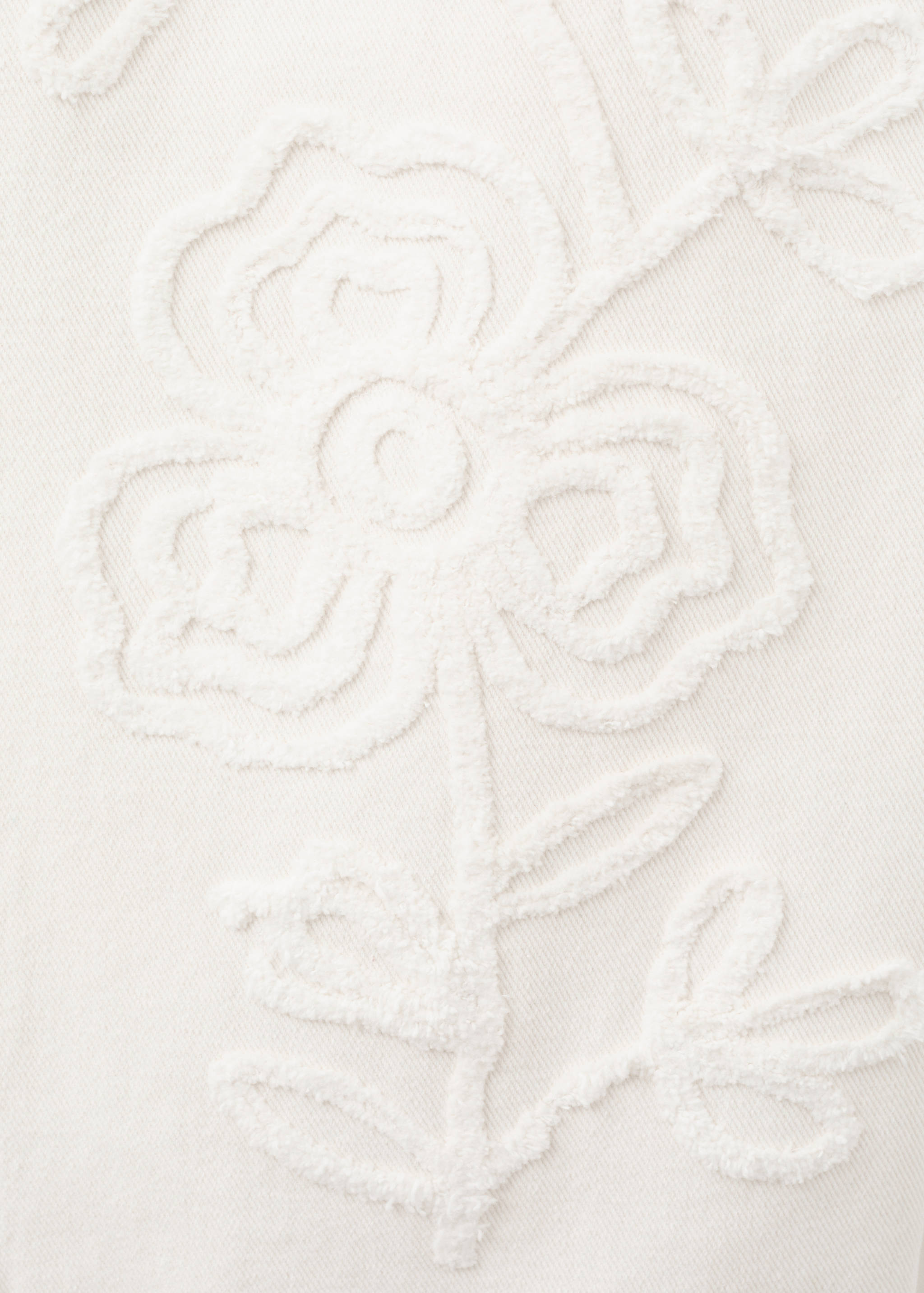 Wide leg jeans with floral embroidery - Details of the article 8