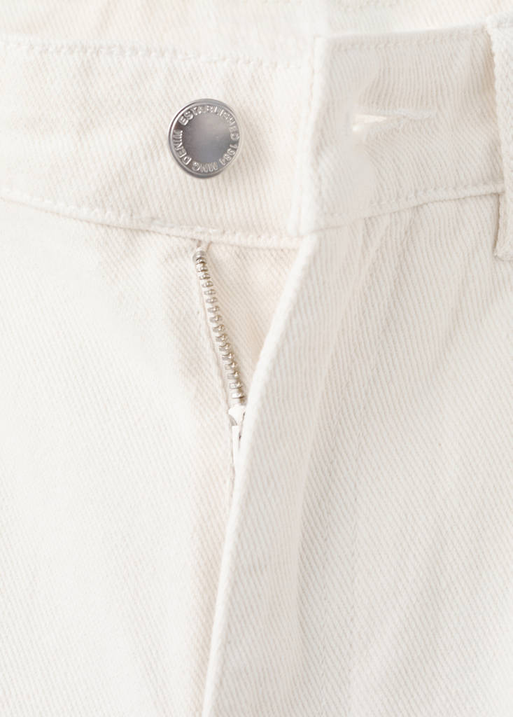 Wide leg jeans with floral embroidery — Off White