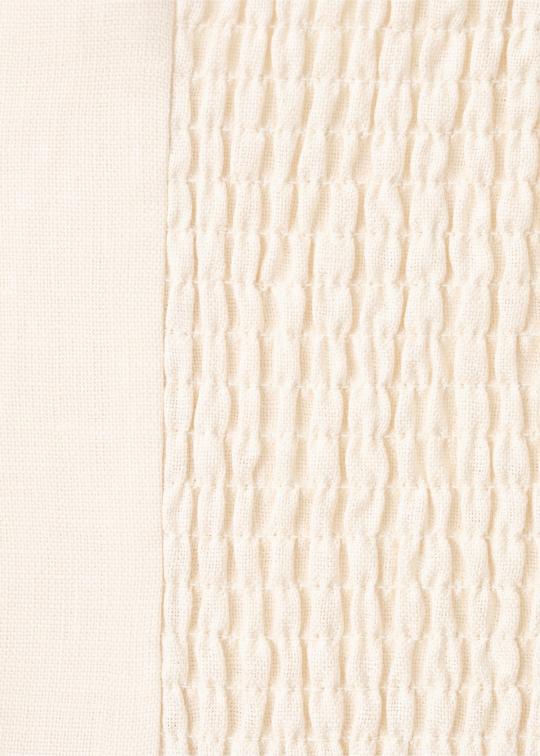 Linen bandeau jumpsuit - Details of the article 0, Ecru. Ref: 27057152-00.