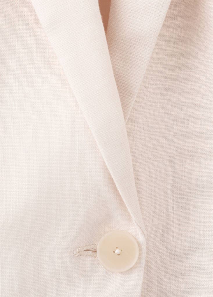 Linen suit jacket — Ecru