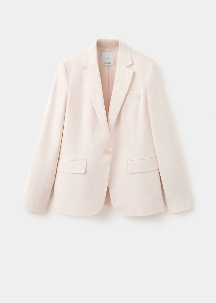 Linen suit jacket — Ecru