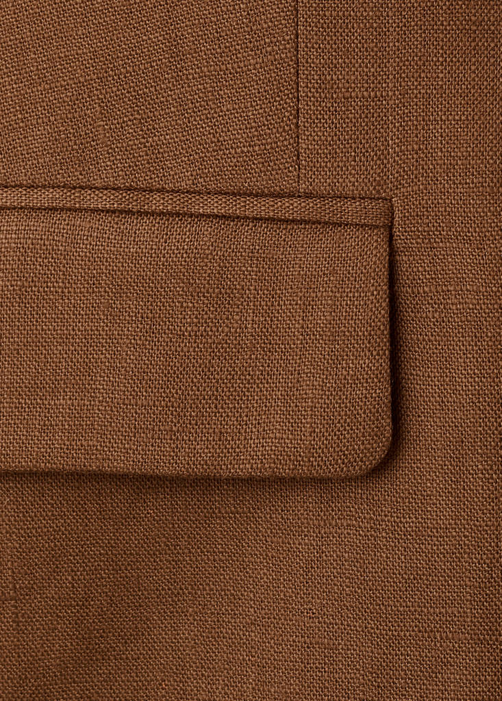 Linen suit jacket — Brown