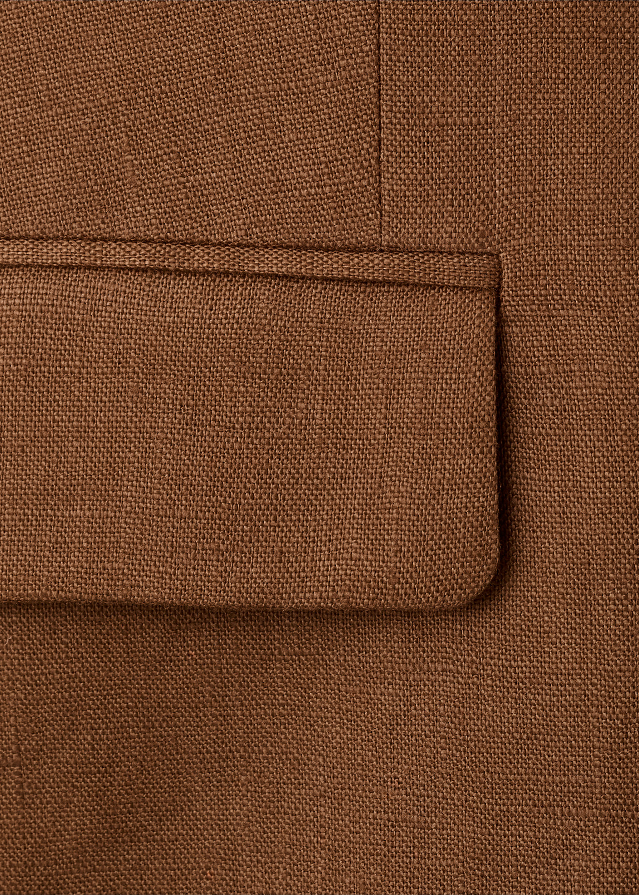 Linen suit jacket - Details of the article 0, Brown. Ref: 27057156-00.