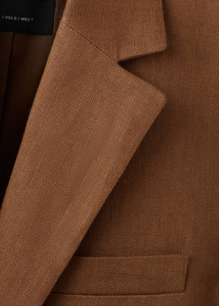 Linen suit jacket — Brown